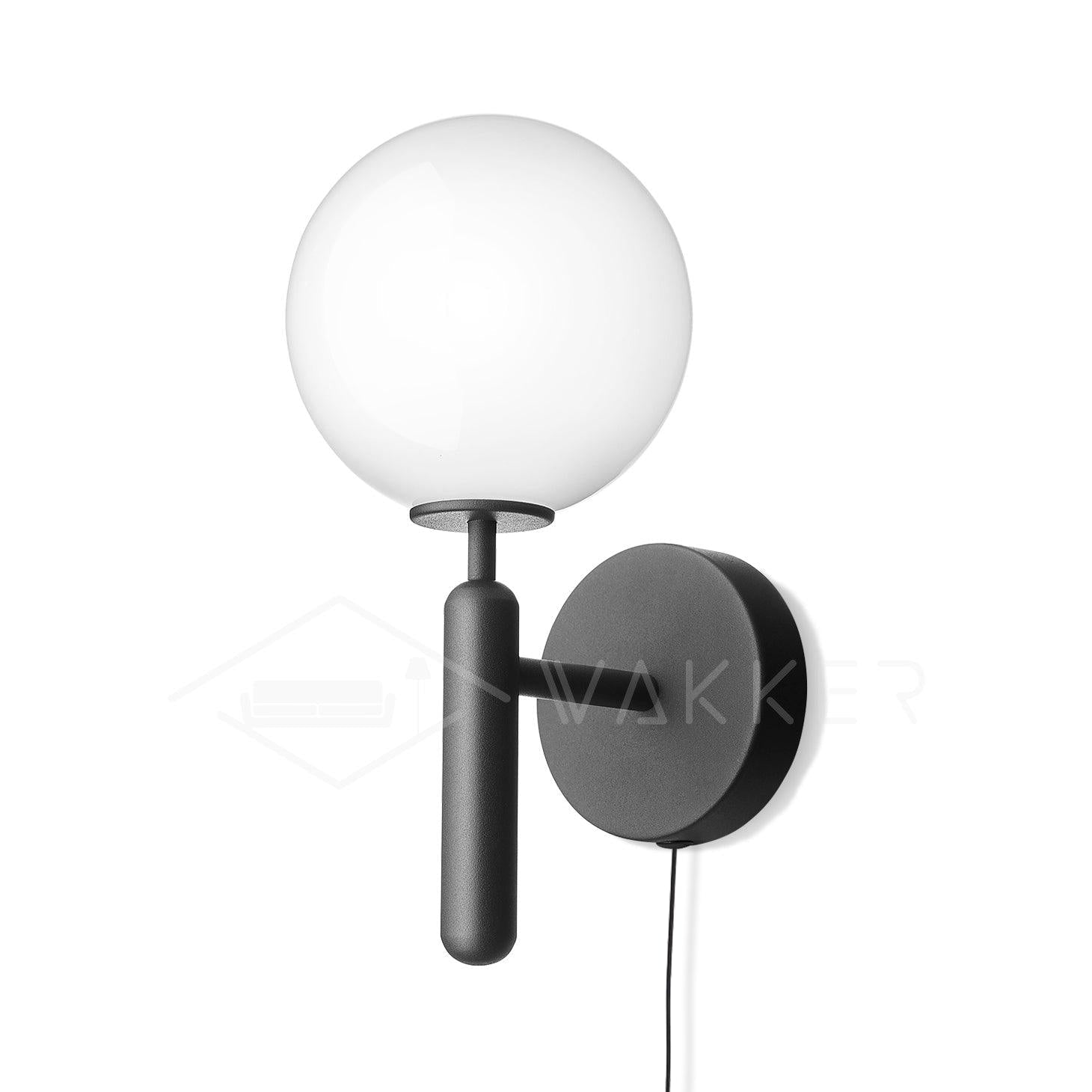 Lustra Wall Lamp Plug In Glass Globe Nordic - Neutralighting