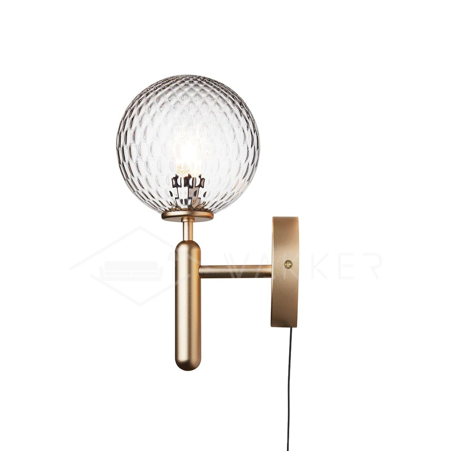 Lustra Wall Lamp Plug In Glass Globe Nordic - Neutralighting