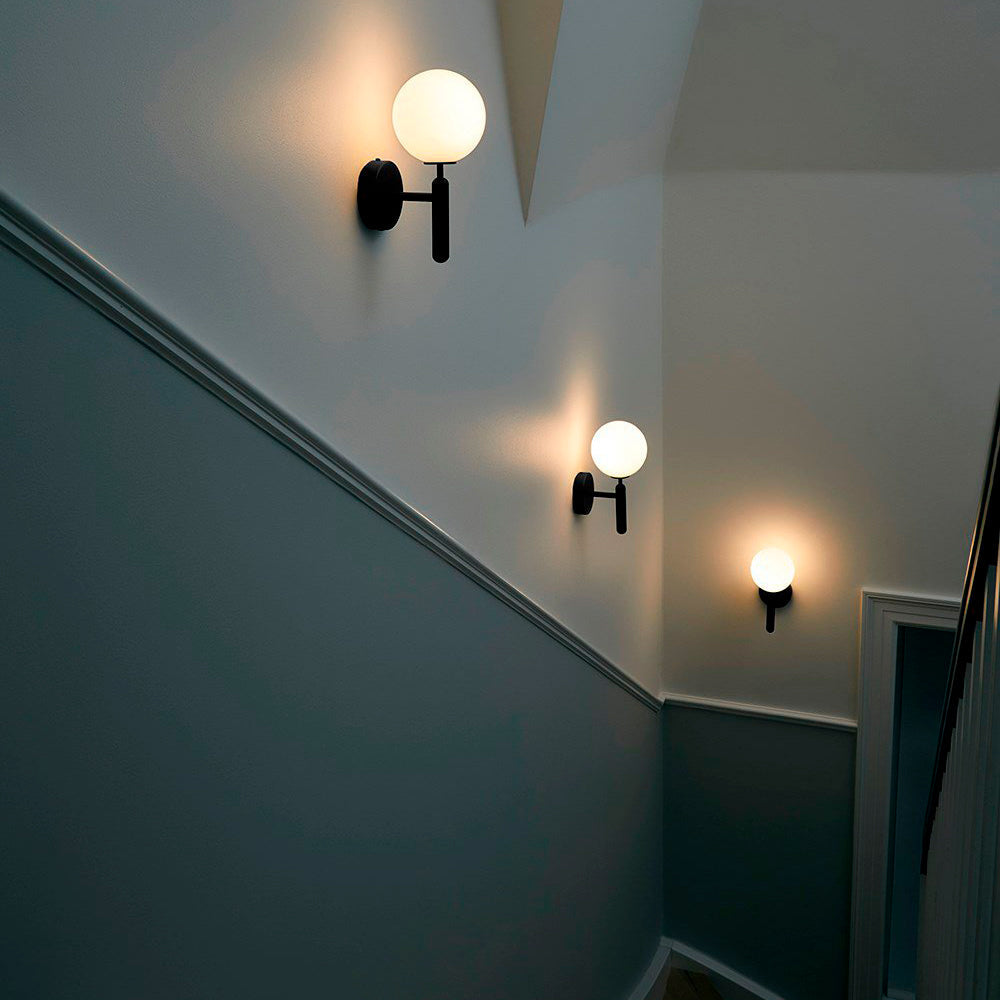 Lustra Wall Lamp Plug In Glass Globe Nordic - Neutralighting