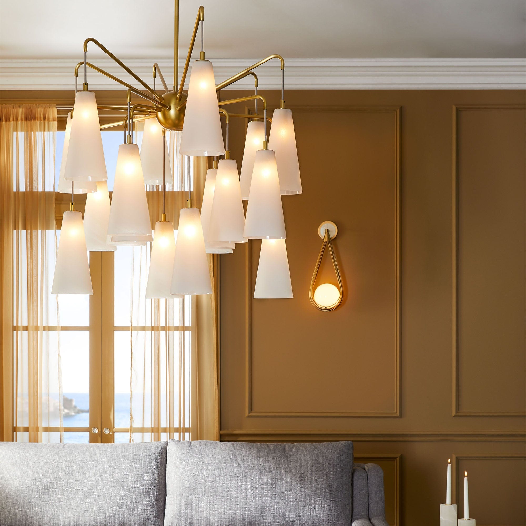 Avtheira Postmodern Luxury Glass Chandelier - Lamp Copper