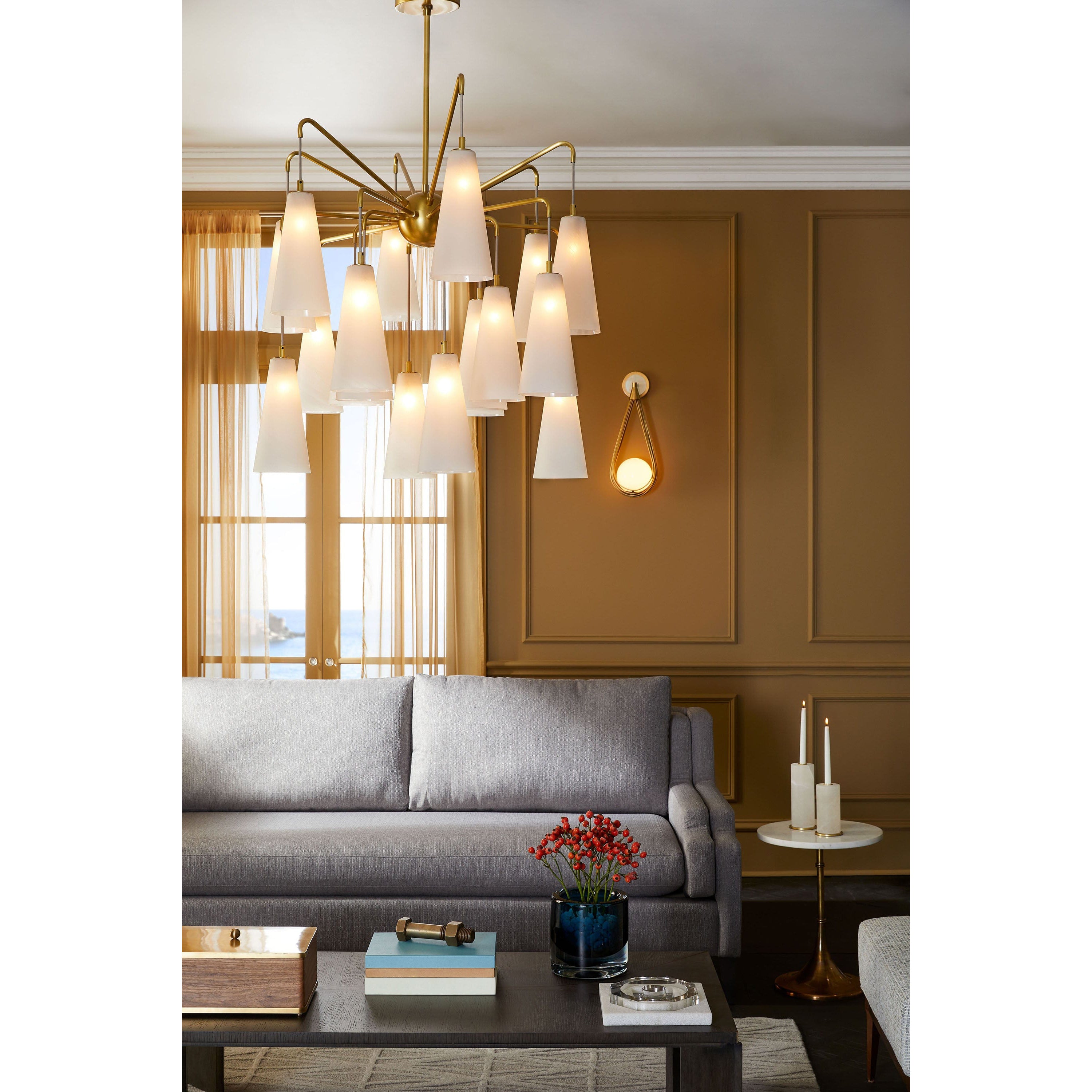 Avtheira Postmodern Luxury Glass Chandelier - Lamp Copper