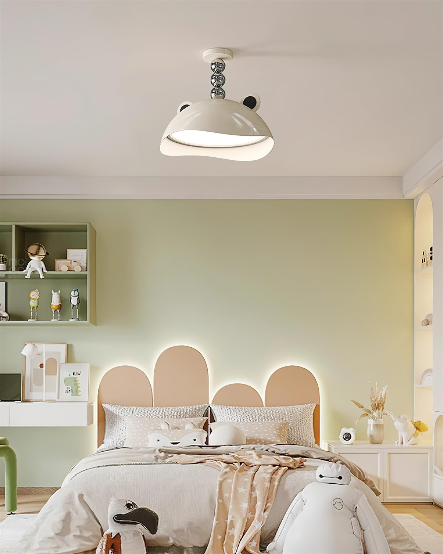 Miki Plafonnier Chat Oreilles Sphère Accent Ludique Moderne - Neutralighting