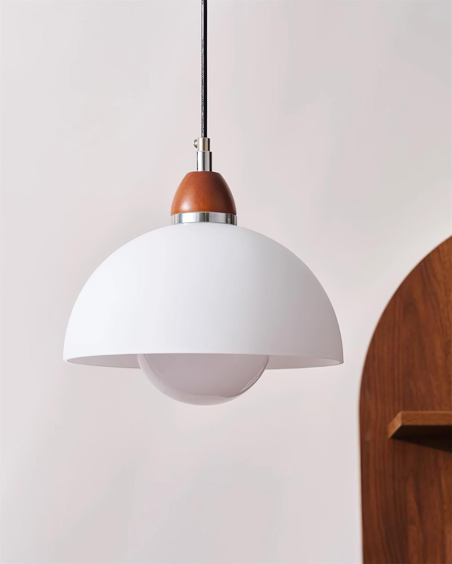 Milagro Suspension Lampe Dôme Accent en Bois Minimaliste - Neutralighting