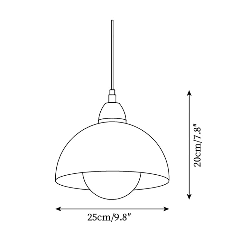 Milagro Suspension Lampe Dôme Accent en Bois Minimaliste - Neutralighting