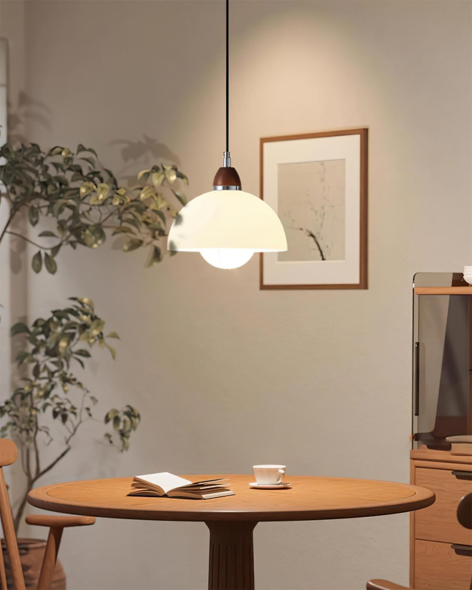 Milagro Suspension Lampe Dôme Accent en Bois Minimaliste - Neutralighting