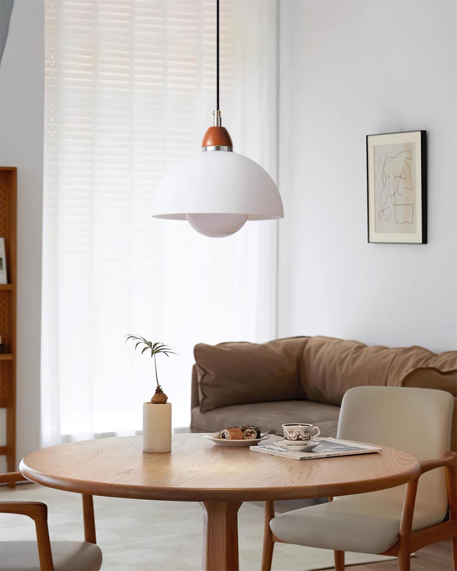 Milagro Suspension Lampe Dôme Accent en Bois Minimaliste - Neutralighting
