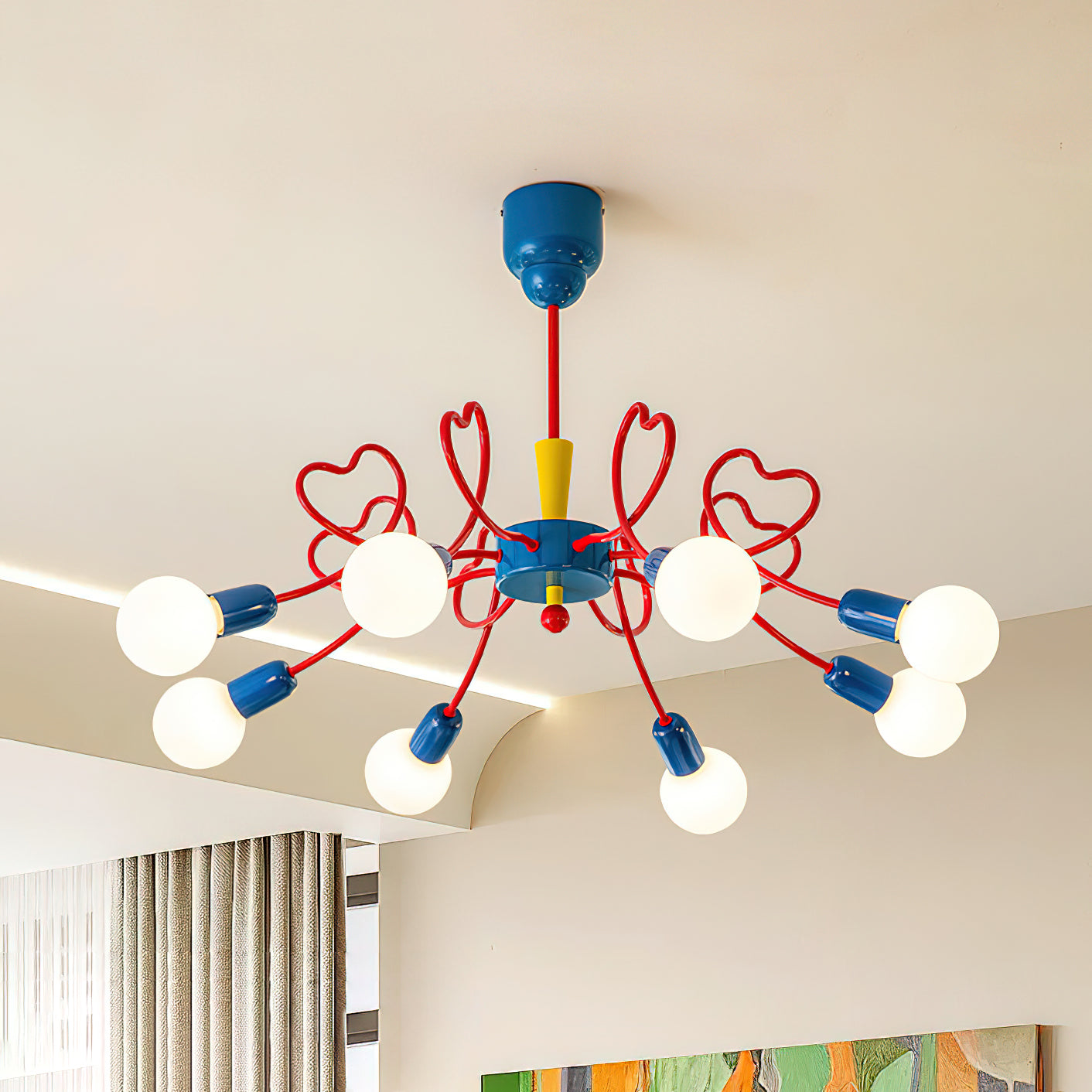 Virelli Lustre Bras en Forme de Cœur Colorés Ludiques Artistiques - Neutralighting