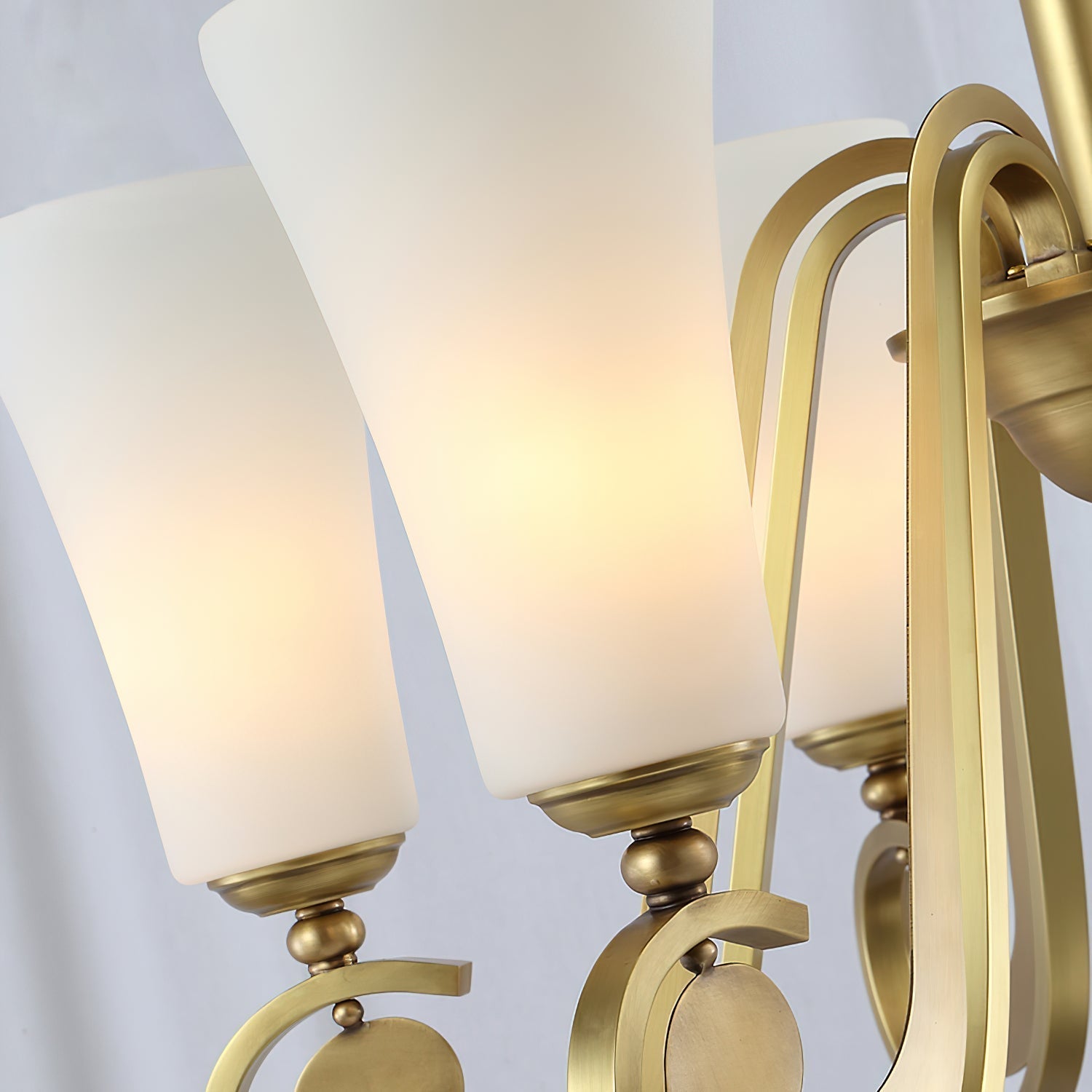 Ilsolen Postmodern Luxury Brass Glass Chandelier - Lamp Copper