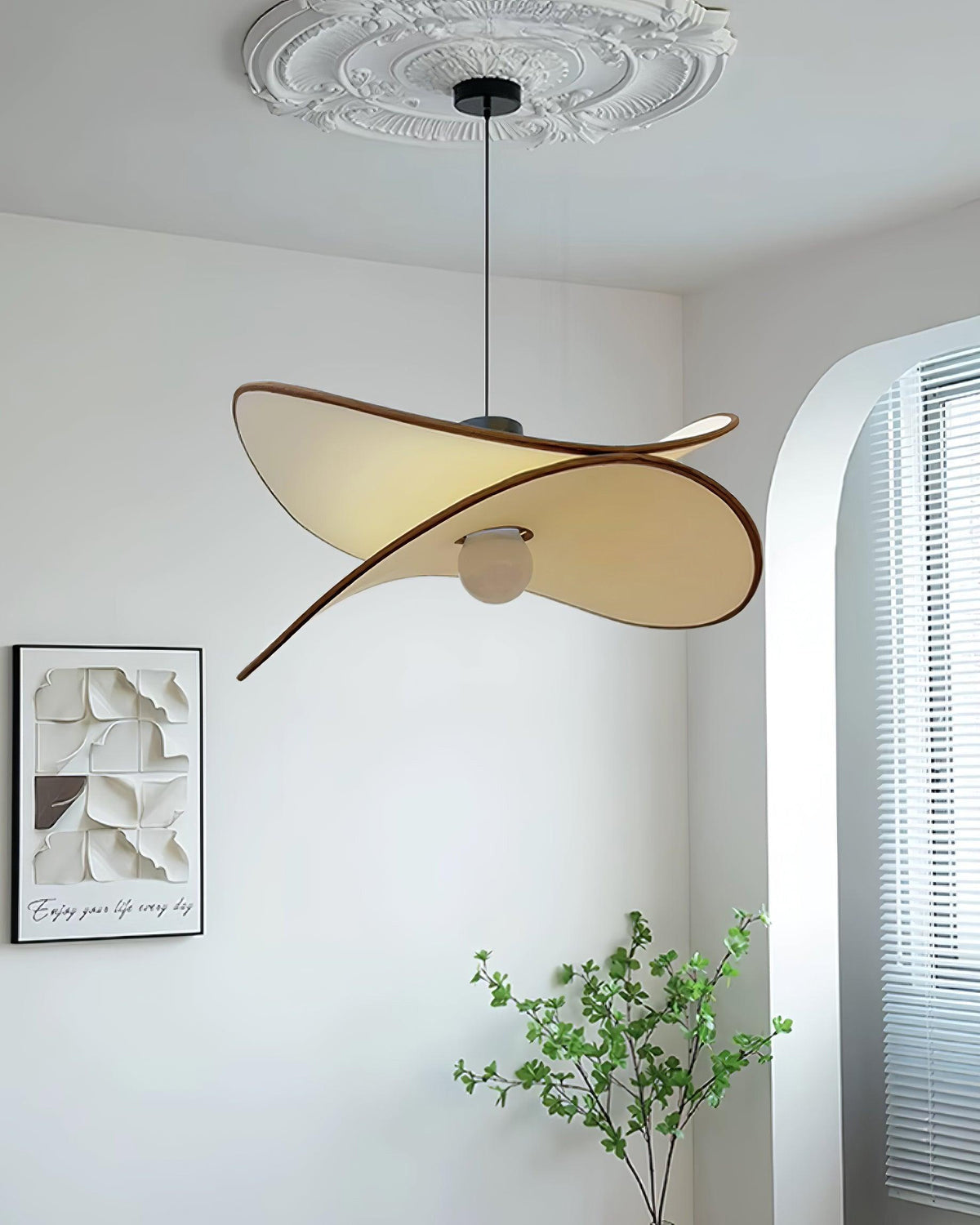 Cicaros Suspension Métal Tissu Art Créatif - Neutralighting