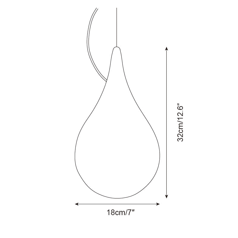 Milk Suspension Extérieure Lampe Goutte Acrylique Goutte d'Eau Minimaliste - Neutralighting