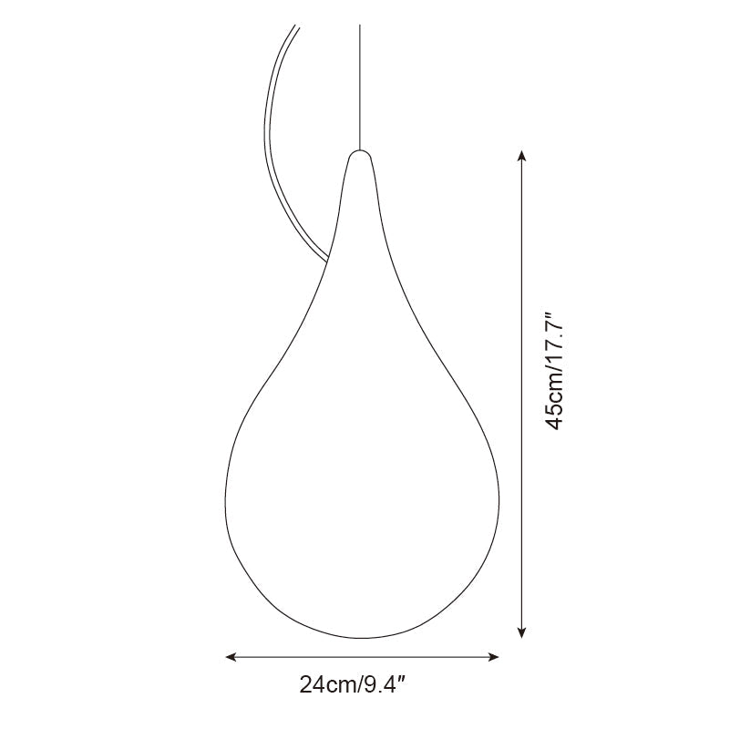 Milk Suspension Extérieure Lampe Goutte Acrylique Goutte d'Eau Minimaliste - Neutralighting
