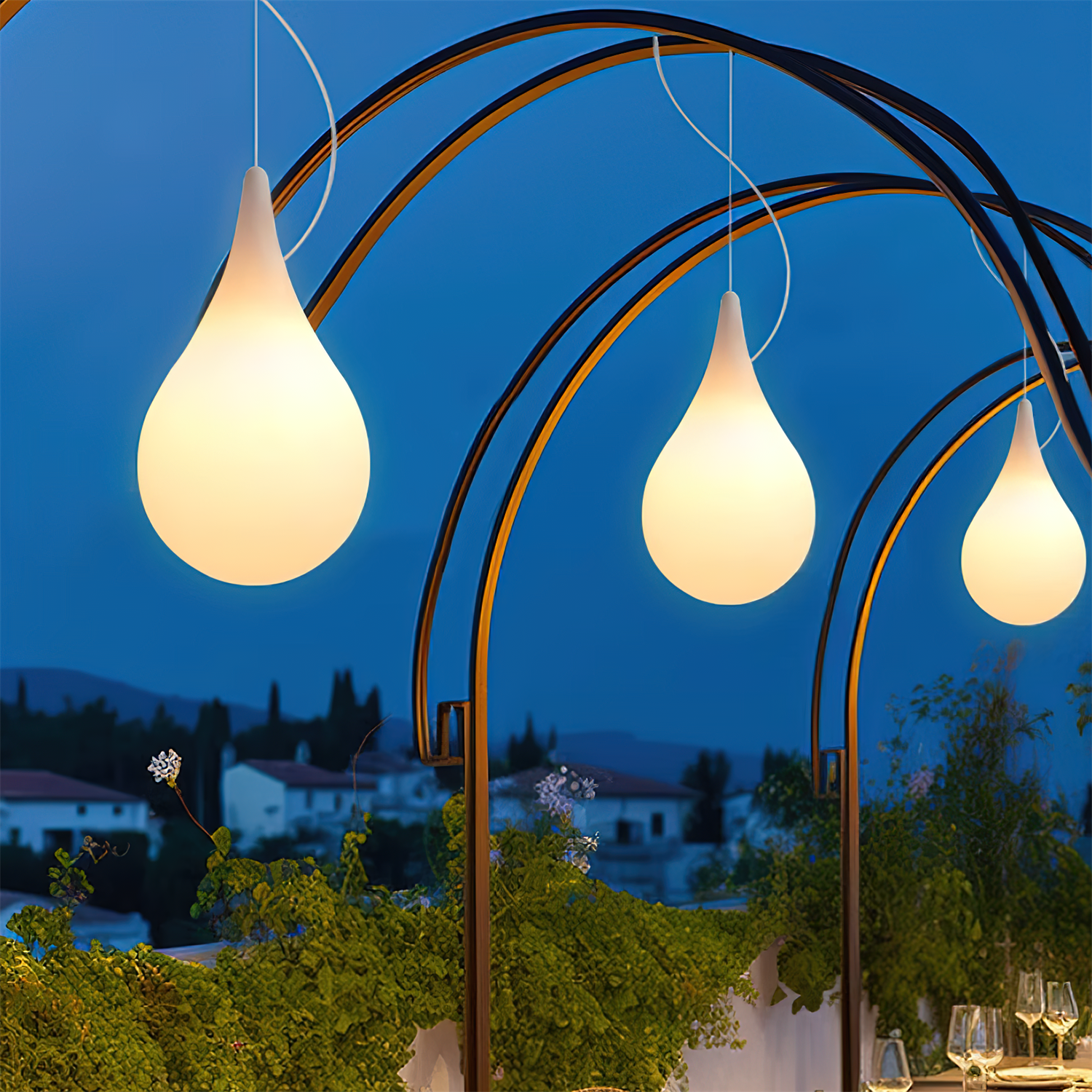 Milk Suspension Extérieure Lampe Goutte Acrylique Goutte d'Eau Minimaliste - Neutralighting