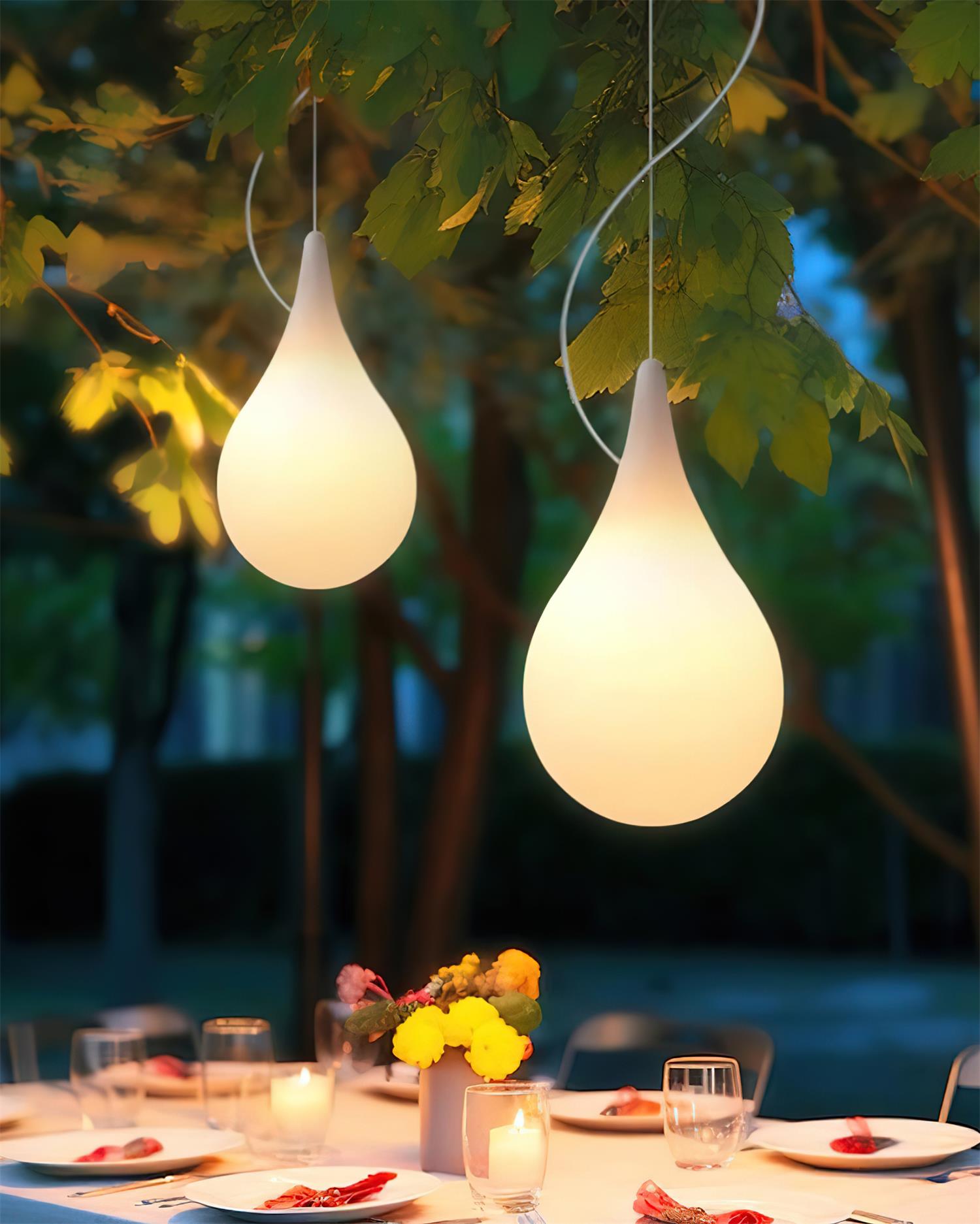 Milk Suspension Extérieure Lampe Goutte Acrylique Goutte d'Eau Minimaliste - Neutralighting