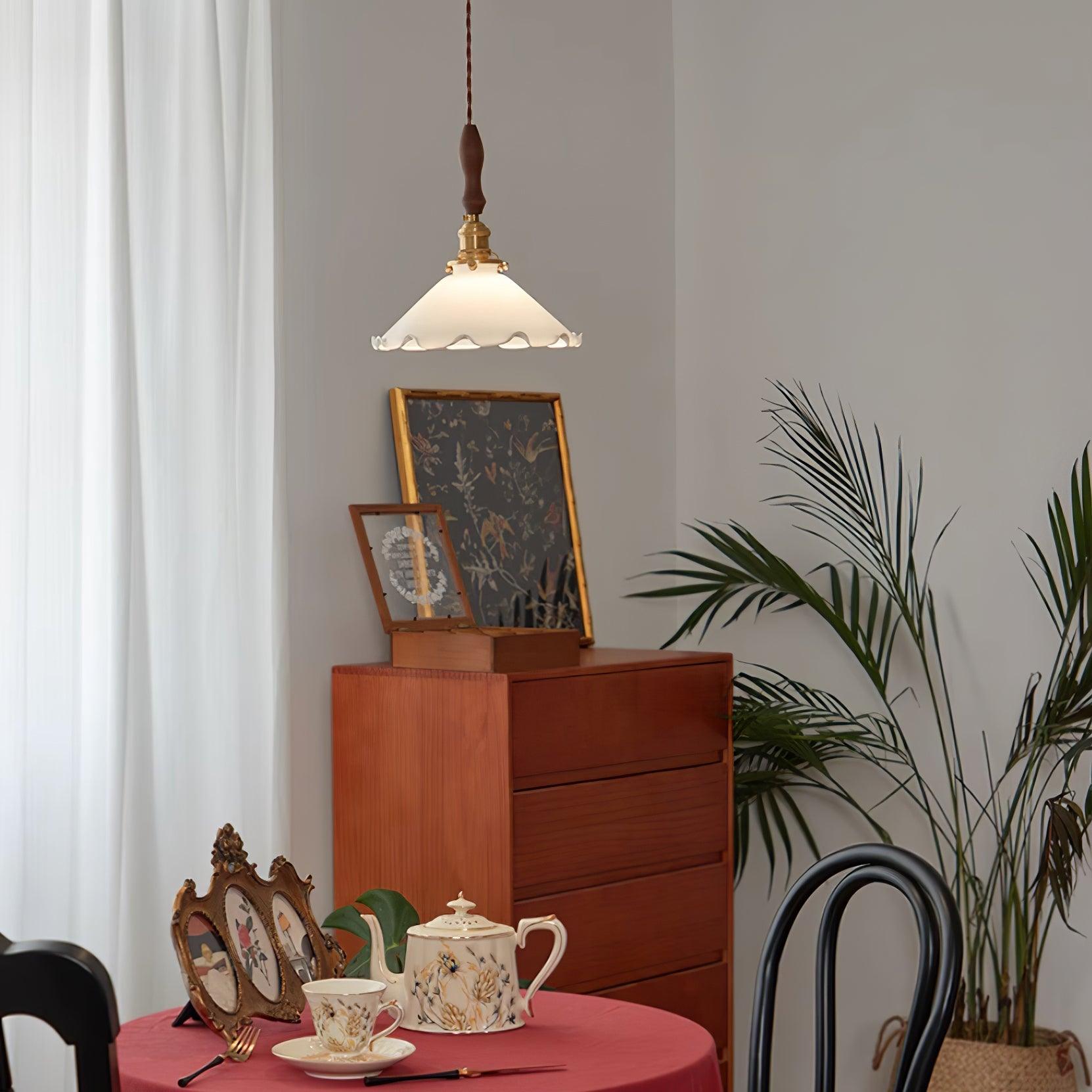 Milky Suspension Fleur en Verre Volant Organique - Neutralighting