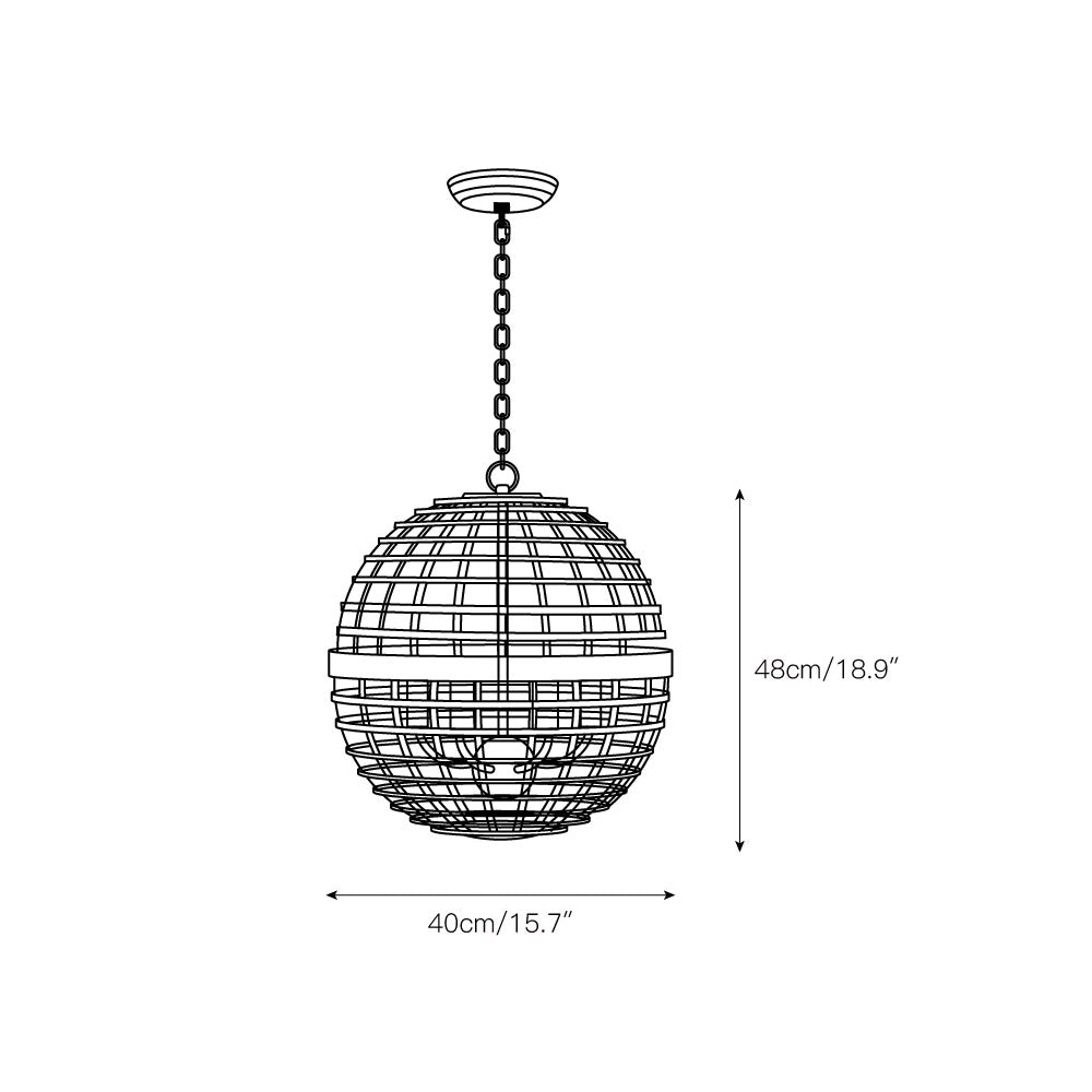 Virinia Suspension Globe Métal Créativité Individuelle - Neutralighting