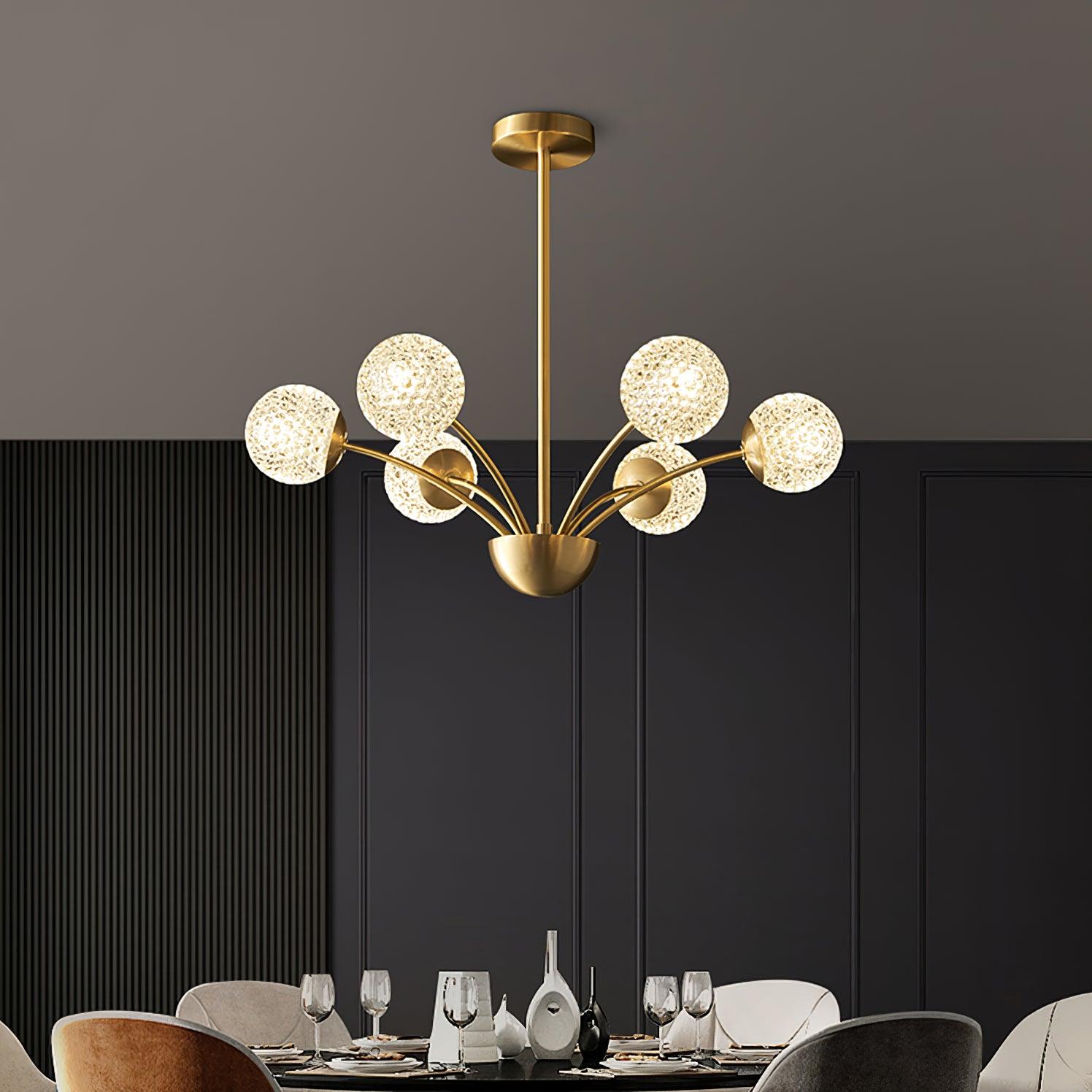 Lustra Chandelier Bras Courbés Laiton - Neutralighting