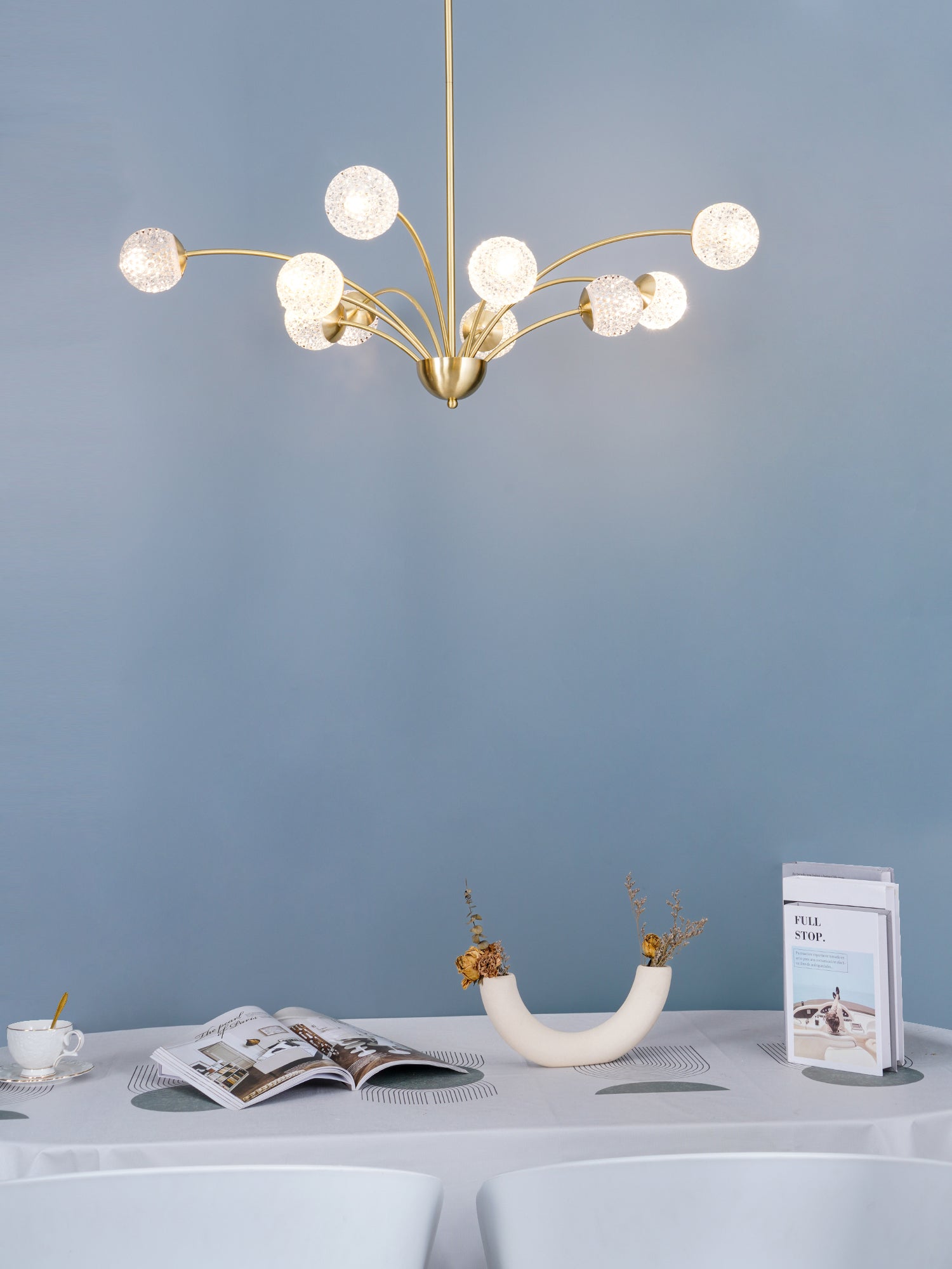 Lustra Chandelier Bras Courbés Laiton - Neutralighting