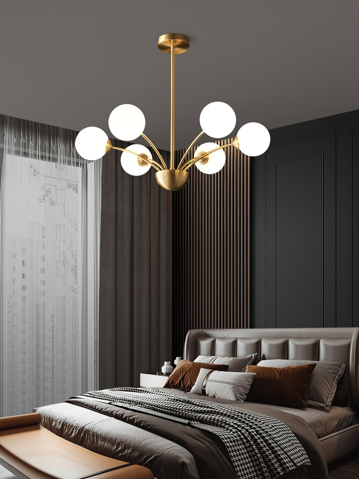 Lustra Chandelier Bras Courbés Laiton - Neutralighting