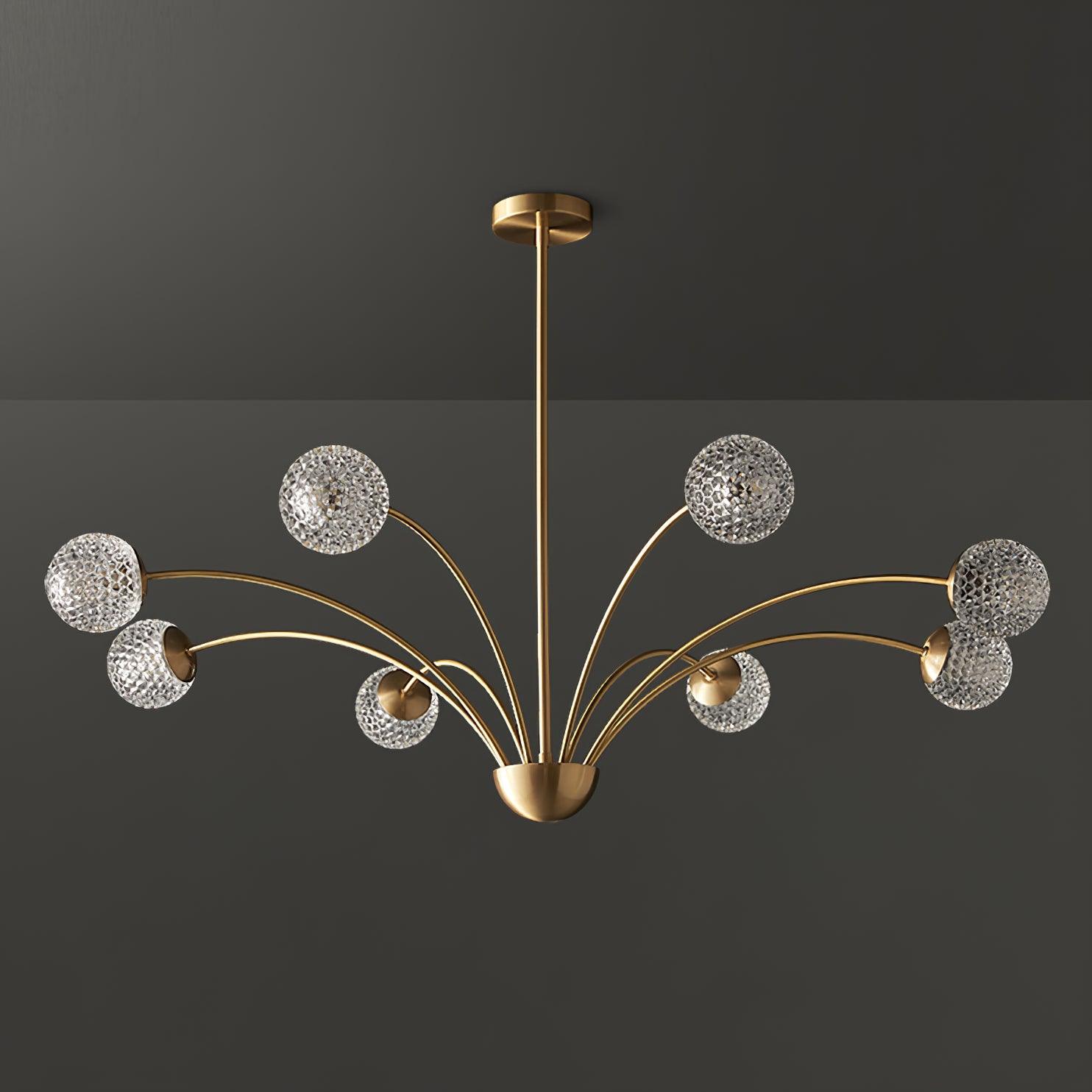 Lustra Chandelier Bras Courbés Laiton - Neutralighting
