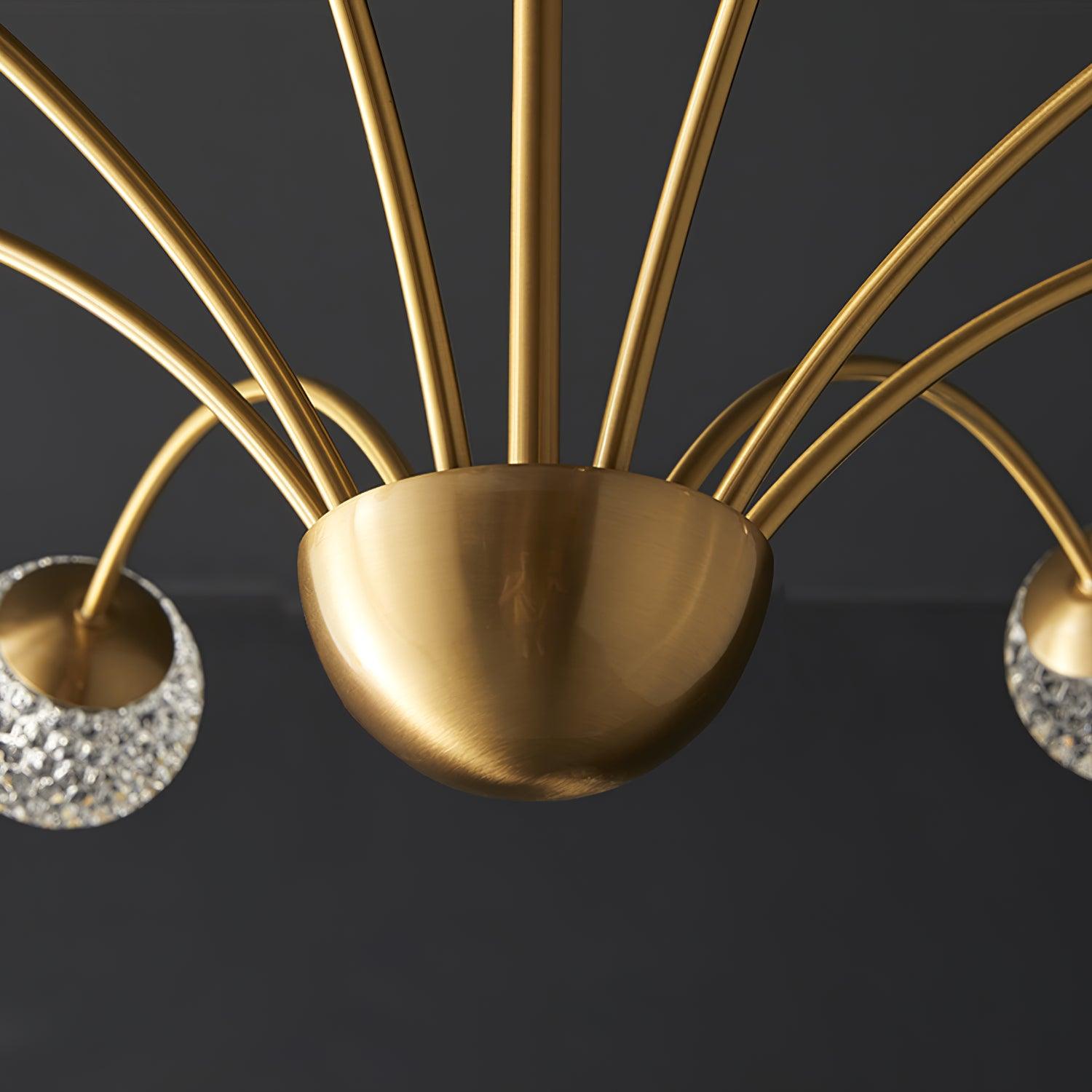 Lustra Chandelier Bras Courbés Laiton - Neutralighting