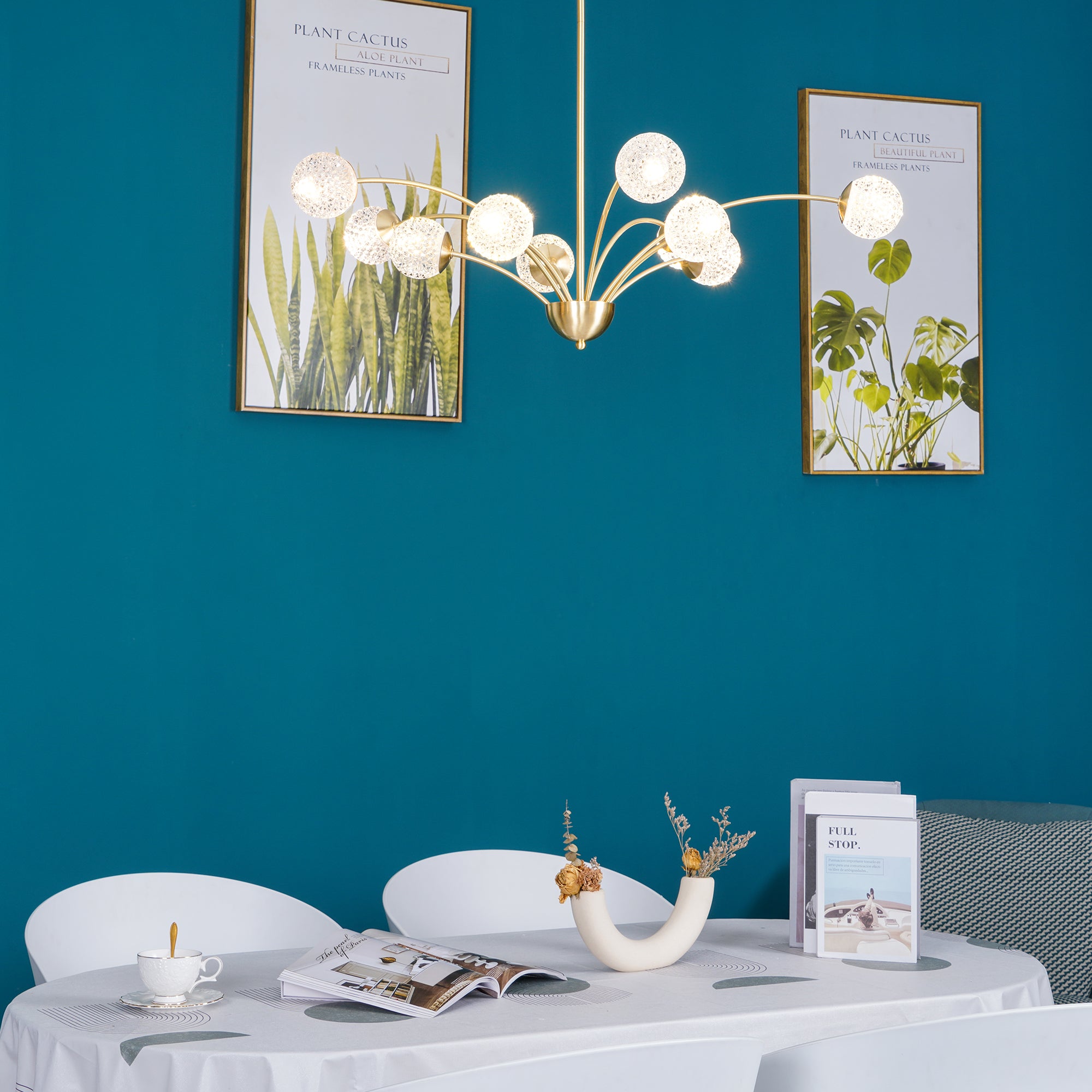 Lustra Chandelier Bras Courbés Laiton - Neutralighting