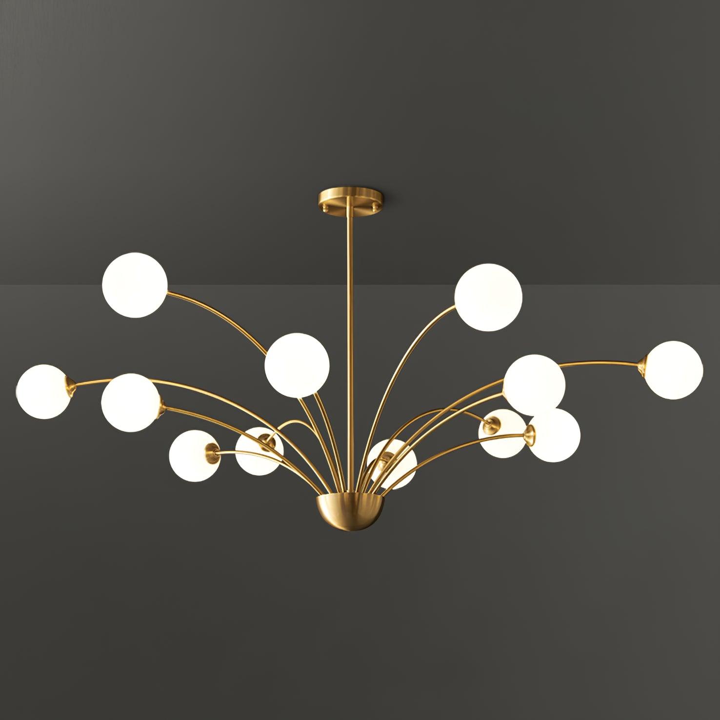 Lustra Chandelier Bras Courbés Laiton - Neutralighting