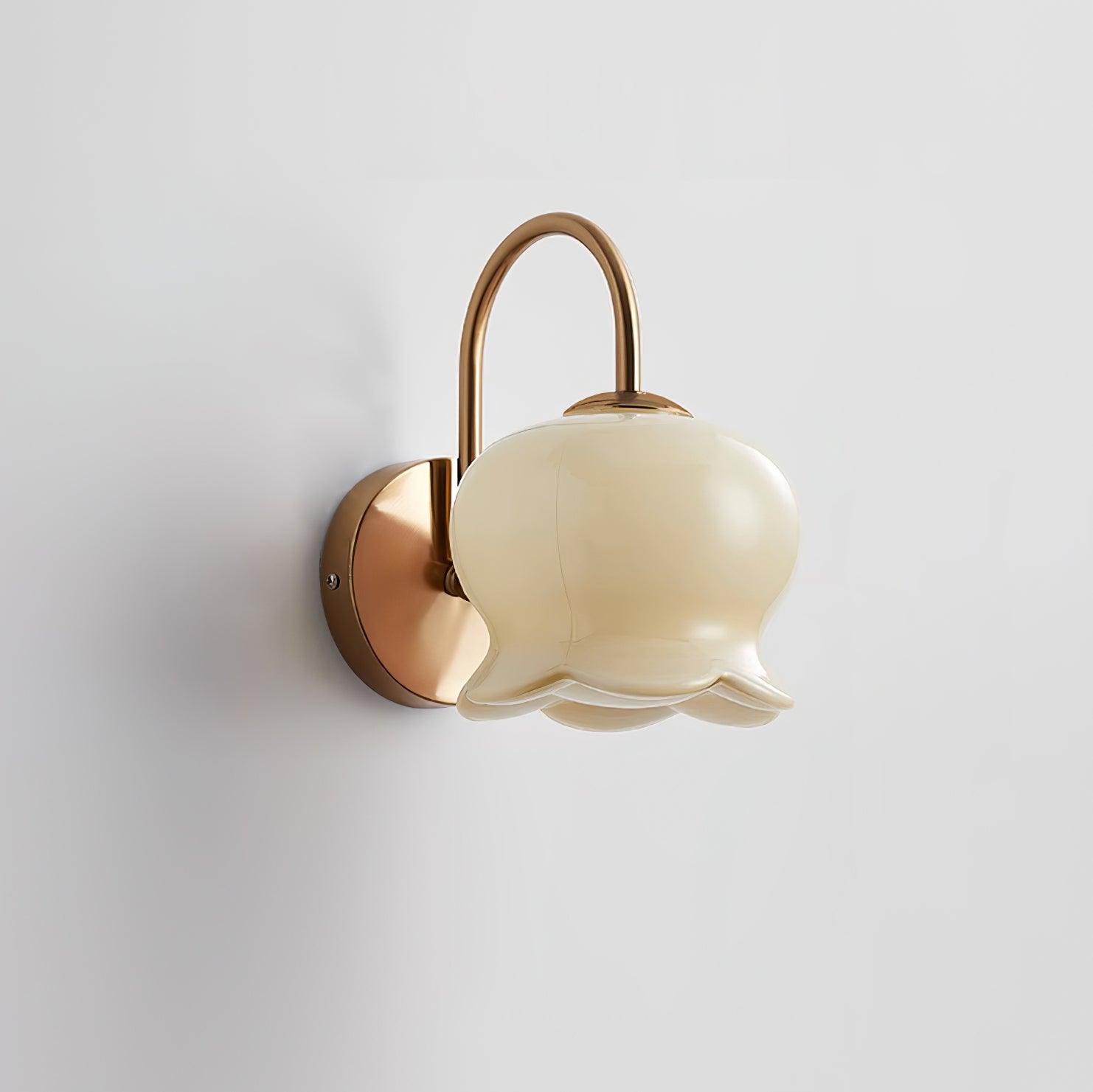 Wall Lamp Bow Accent Bell Glass Shade Playful Modern Kids Room - Letslighting