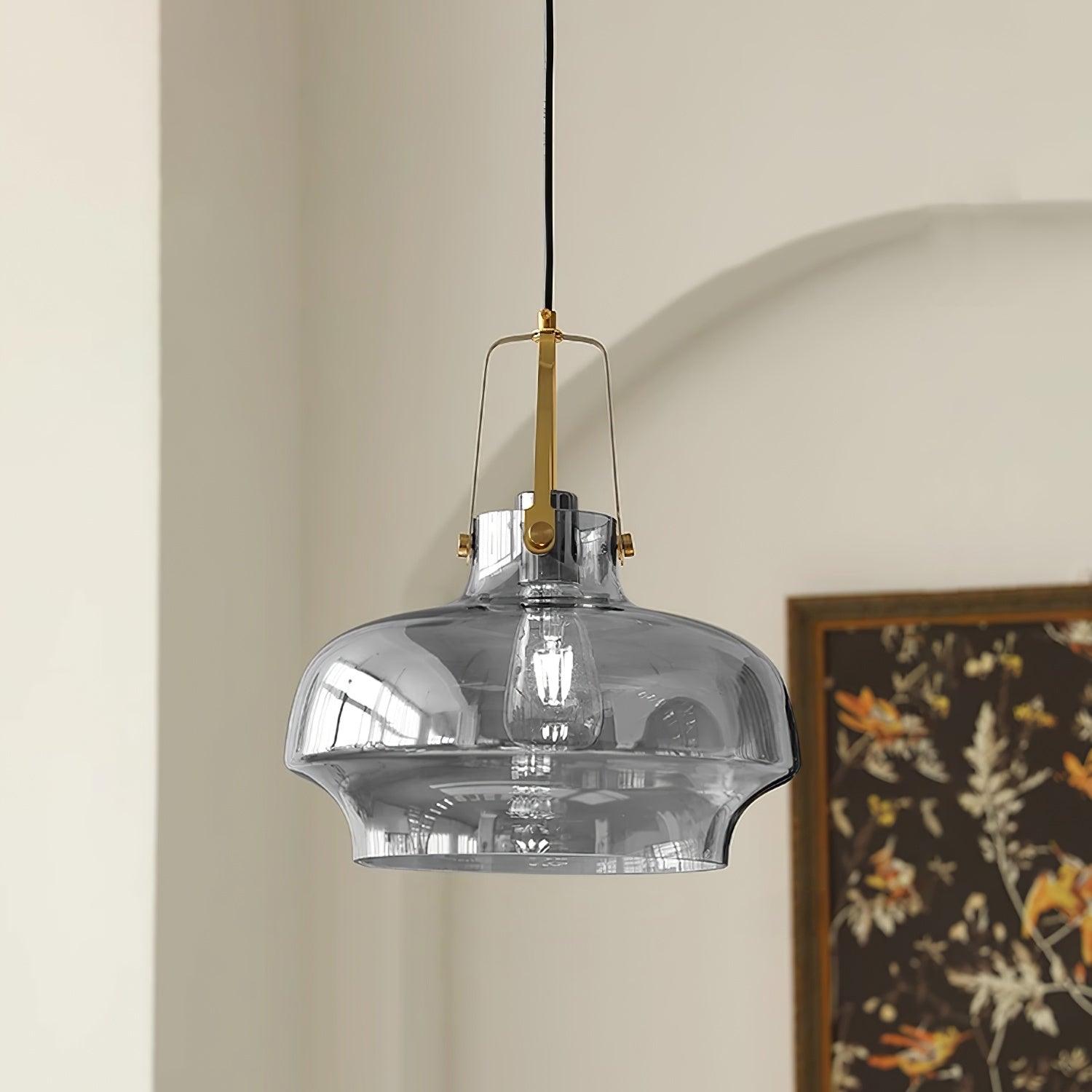 Aurelin Lampe Pendante Élégante Verre Ambre - Neutralighting