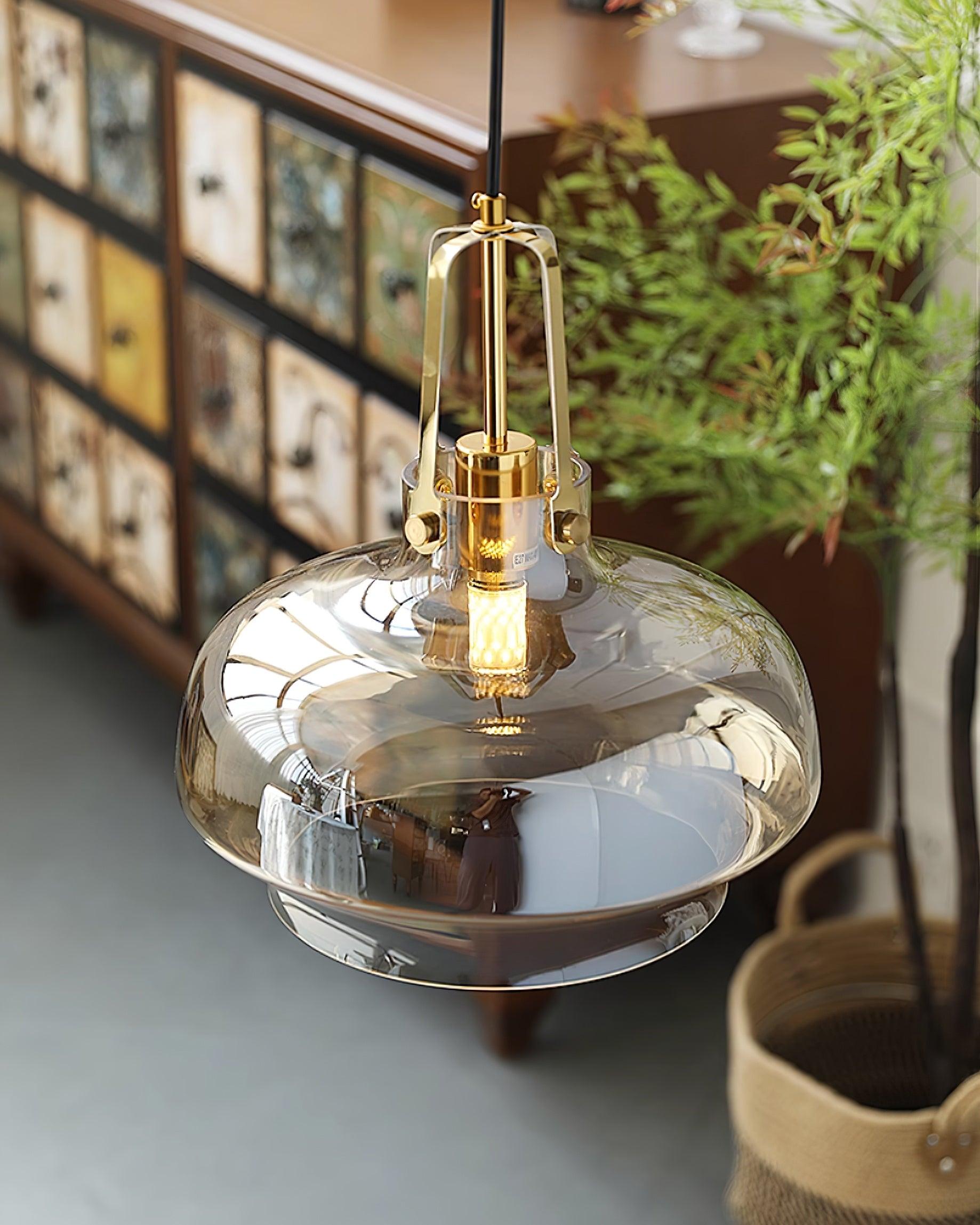 Aurelin Lampe Pendante Élégante Verre Ambre - Neutralighting