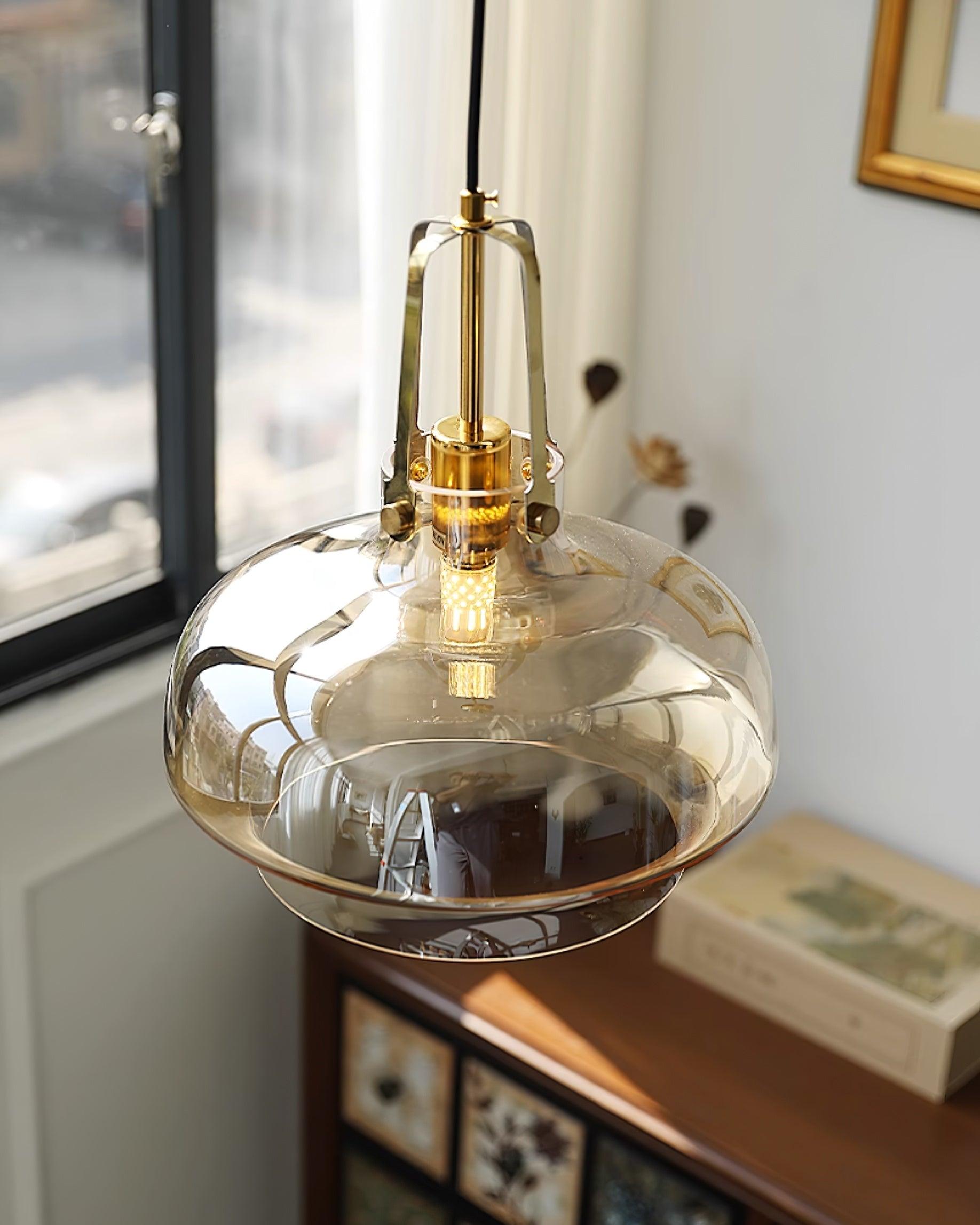 Aurelin Lampe Pendante Élégante Verre Ambre - Neutralighting