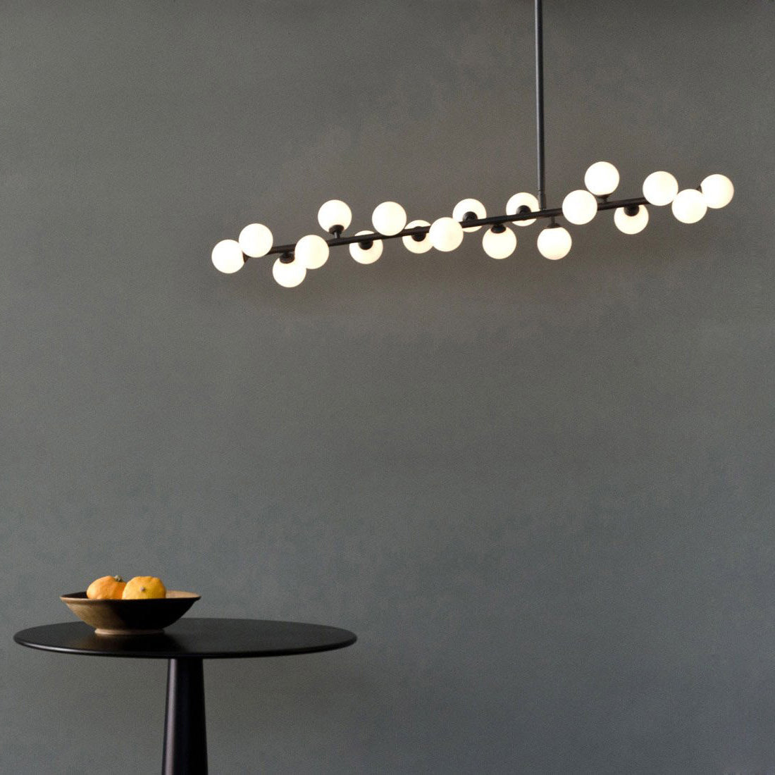 Eshair Modern Minimalist Brass Glass Chandelier - Lamp Copper