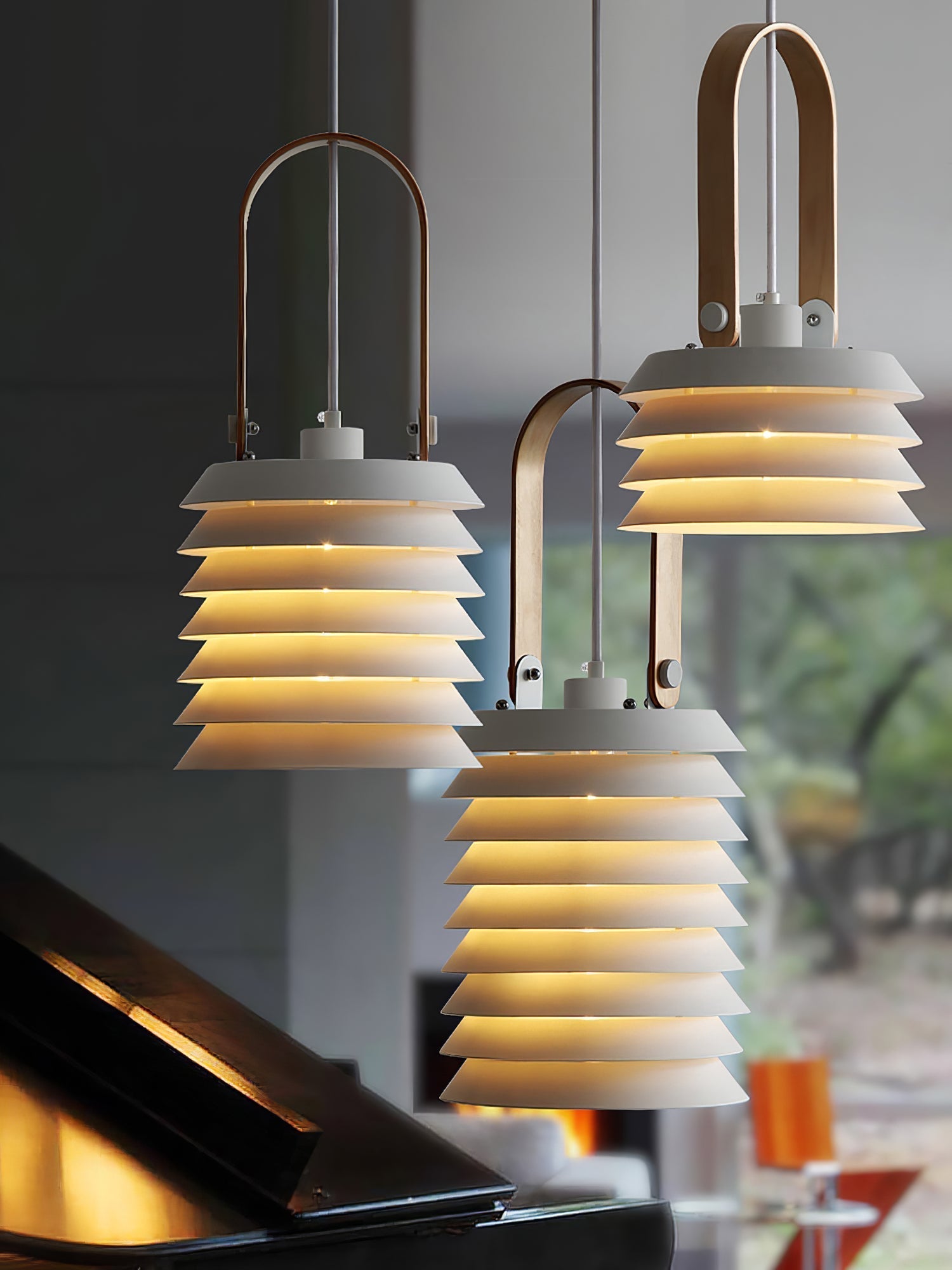 Eurtalia Minimalist Art Metal Lantern Pendant Lamp - Lamp Copper