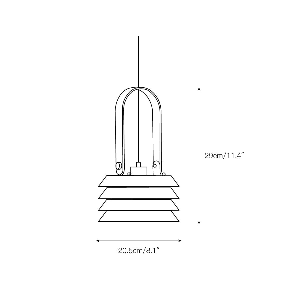 Eurtalia Minimalist Art Metal Lantern Pendant Lamp - Lamp Copper