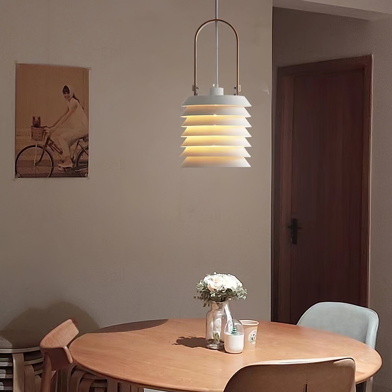 Eurtalia Minimalist Art Metal Lantern Pendant Lamp - Lamp Copper