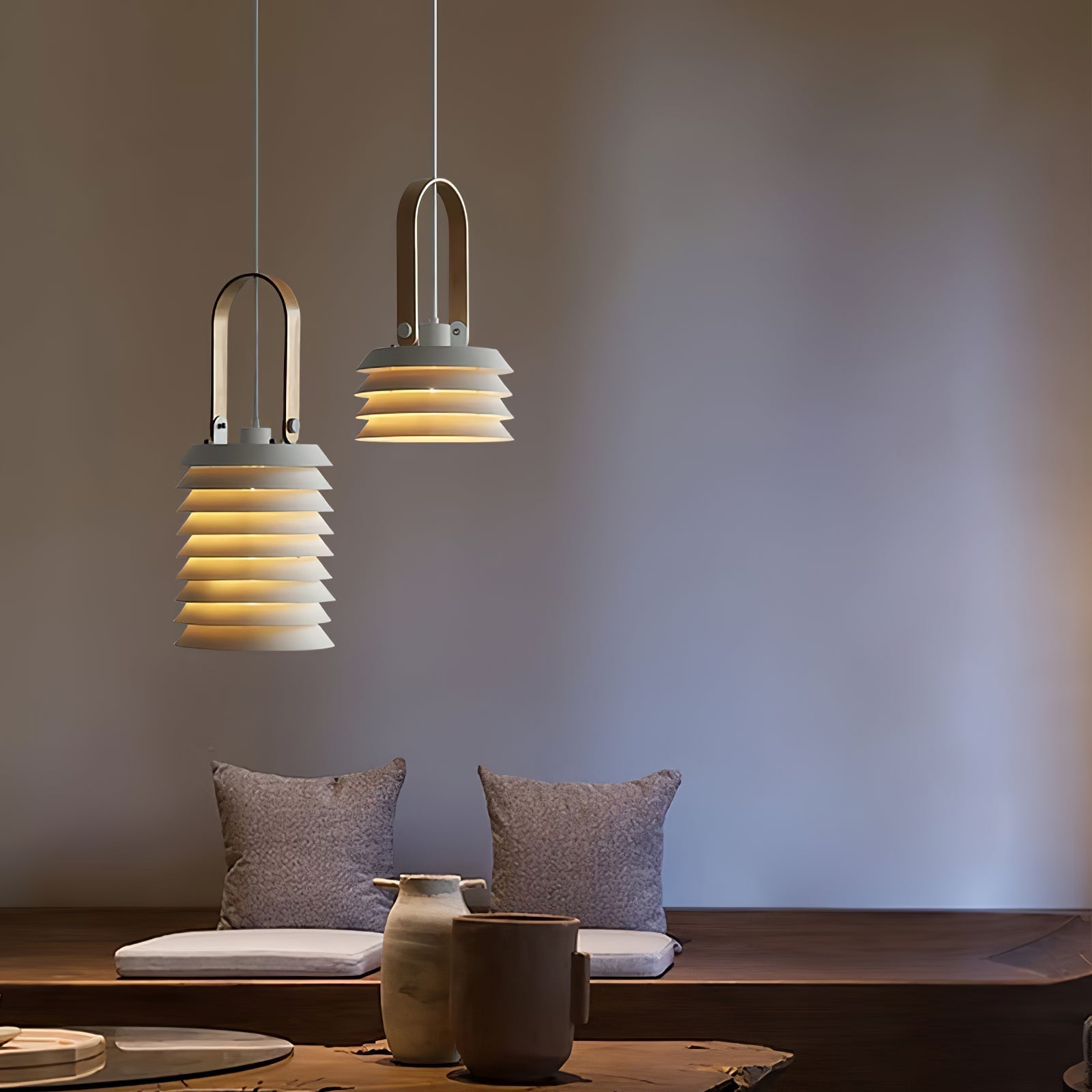 Eurtalia Minimalist Art Metal Lantern Pendant Lamp - Lamp Copper