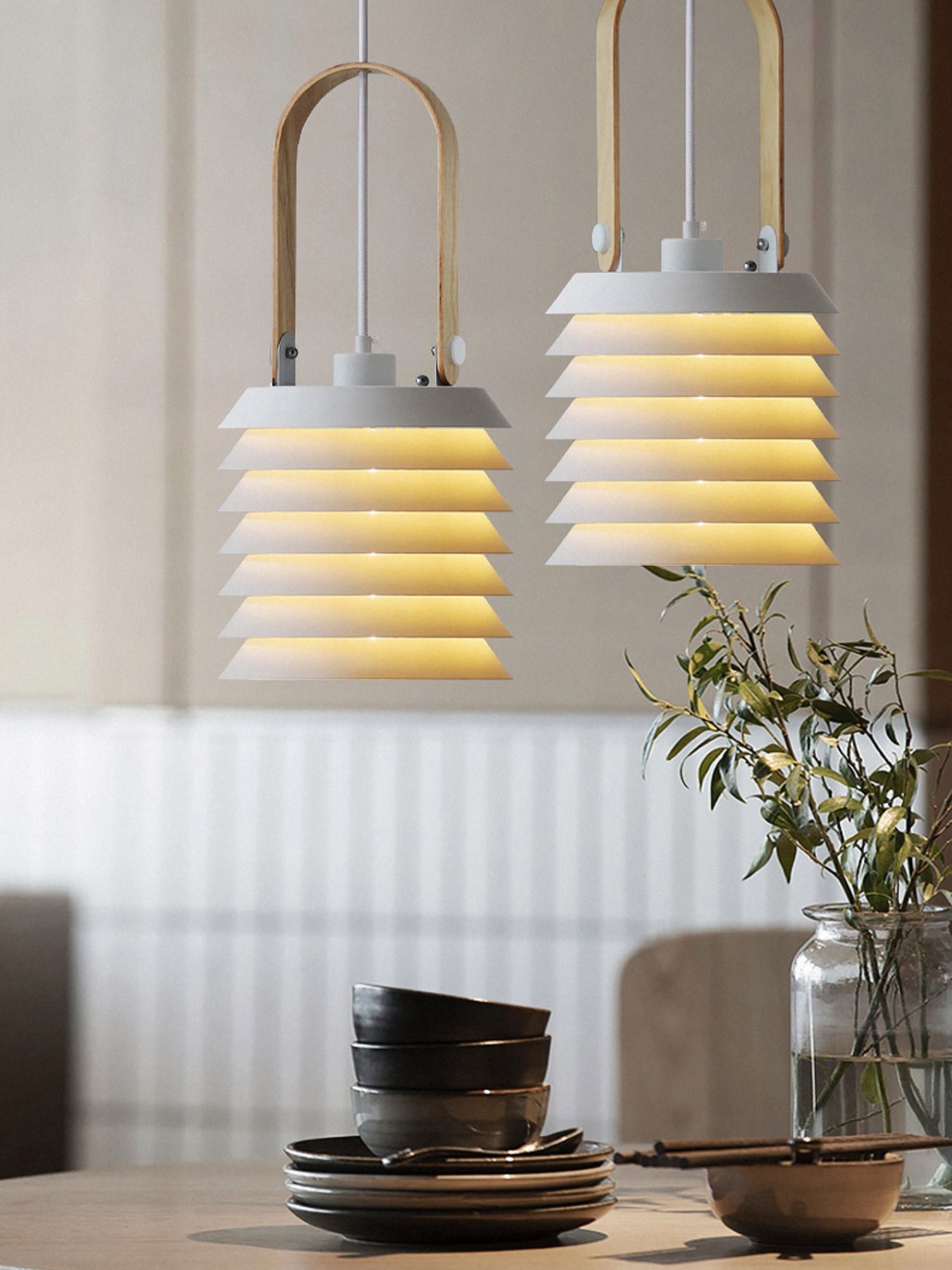 Eurtalia Minimalist Art Metal Lantern Pendant Lamp - Lamp Copper
