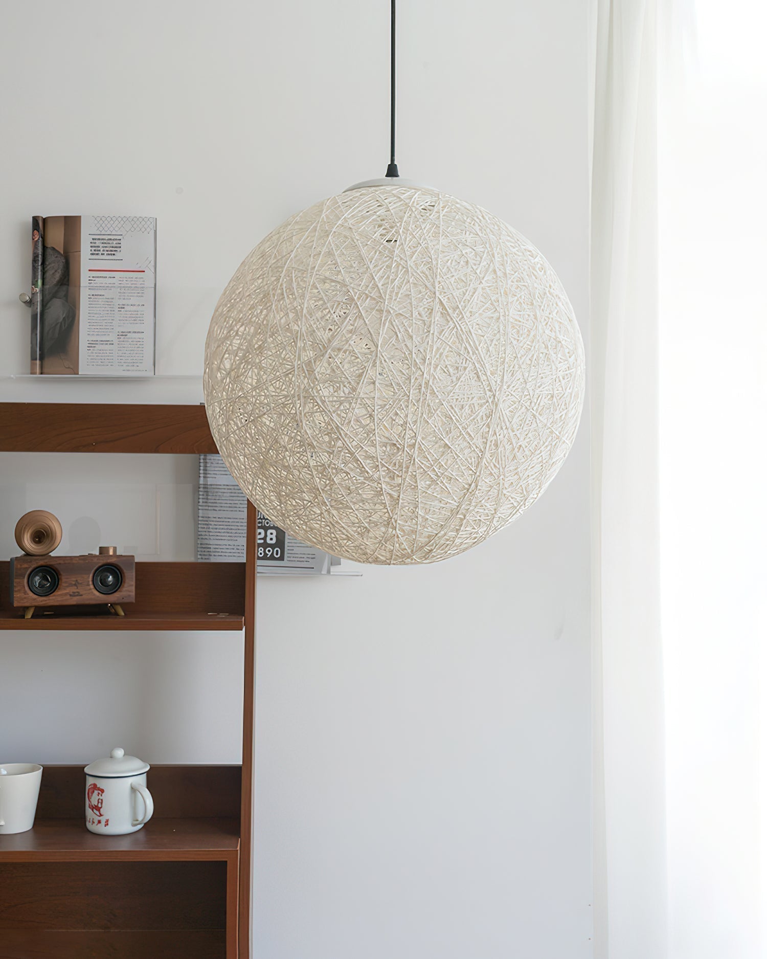 Virelli Lampe Pendante Sphère en Rattan de Chanvre Artisanale Boho - Neutralighting