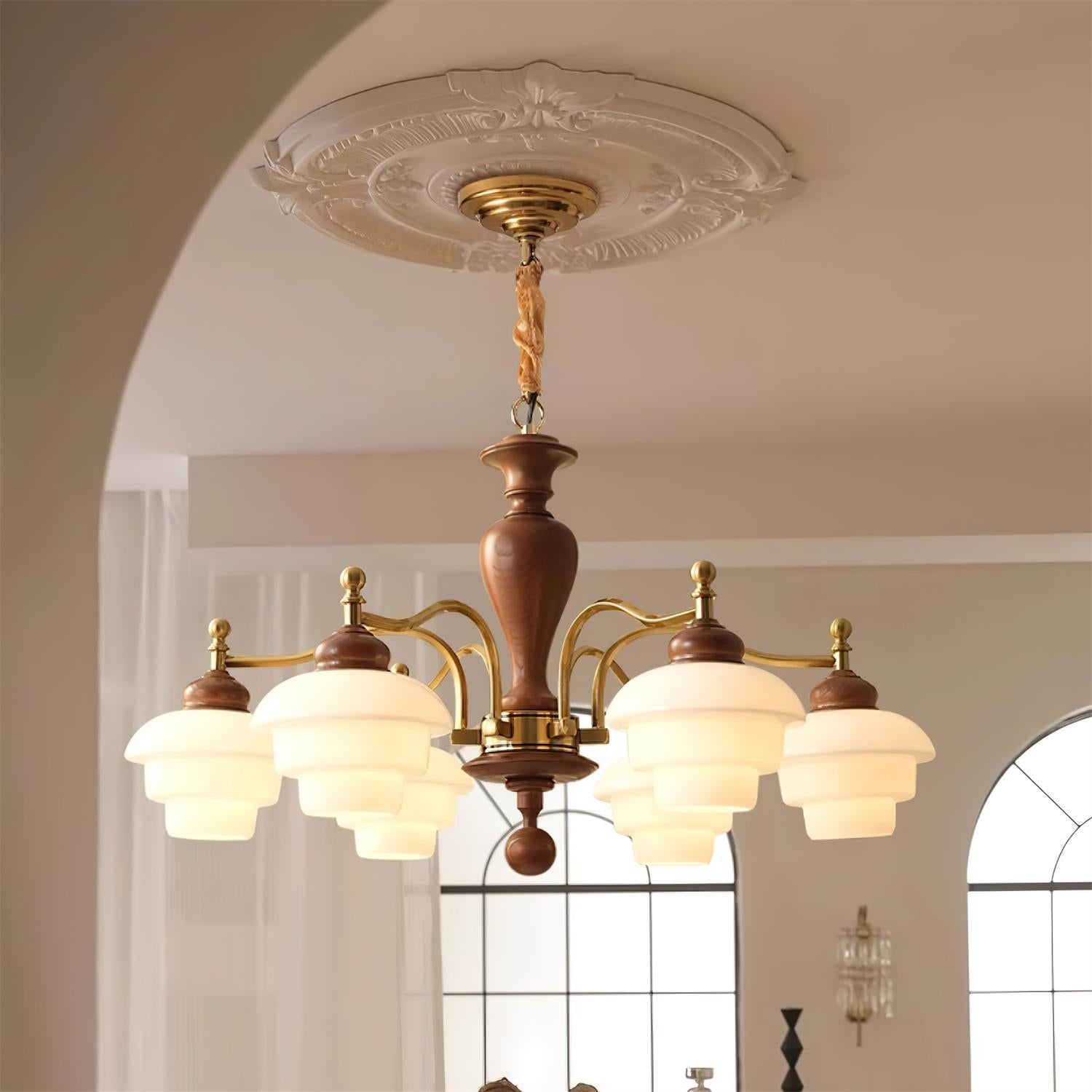 Hovian Wooden Chandelier - Letslighting