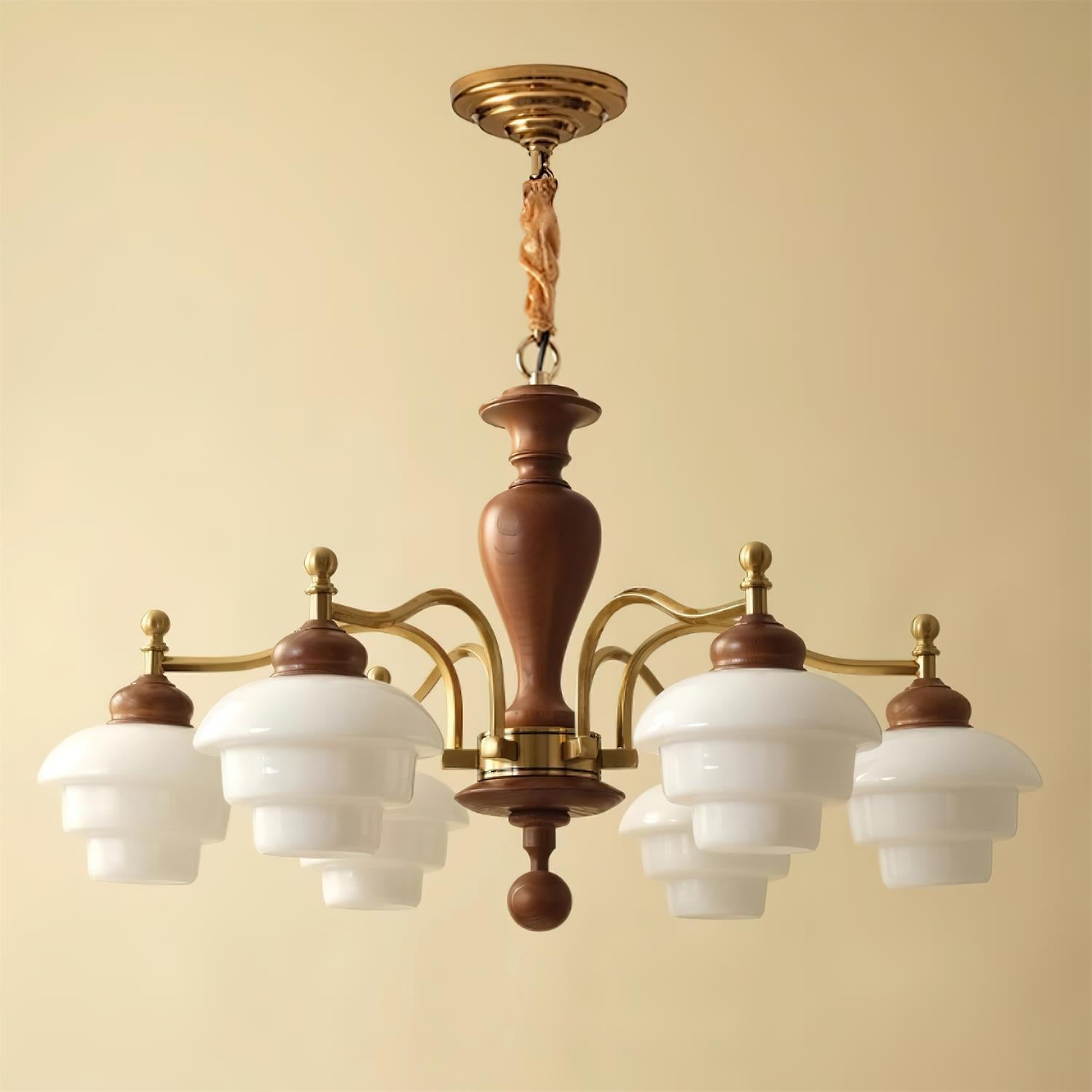Hovian Wooden Chandelier - Letslighting