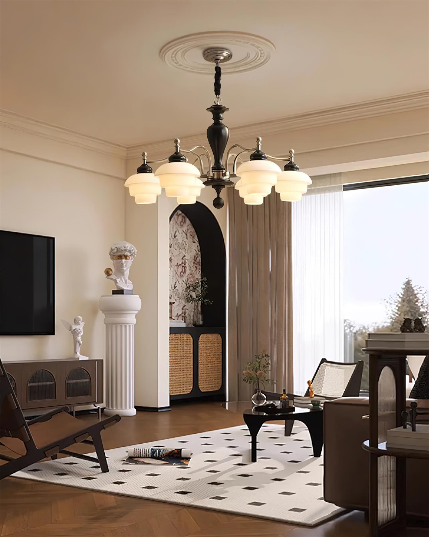 Hovian Wooden Chandelier - Letslighting