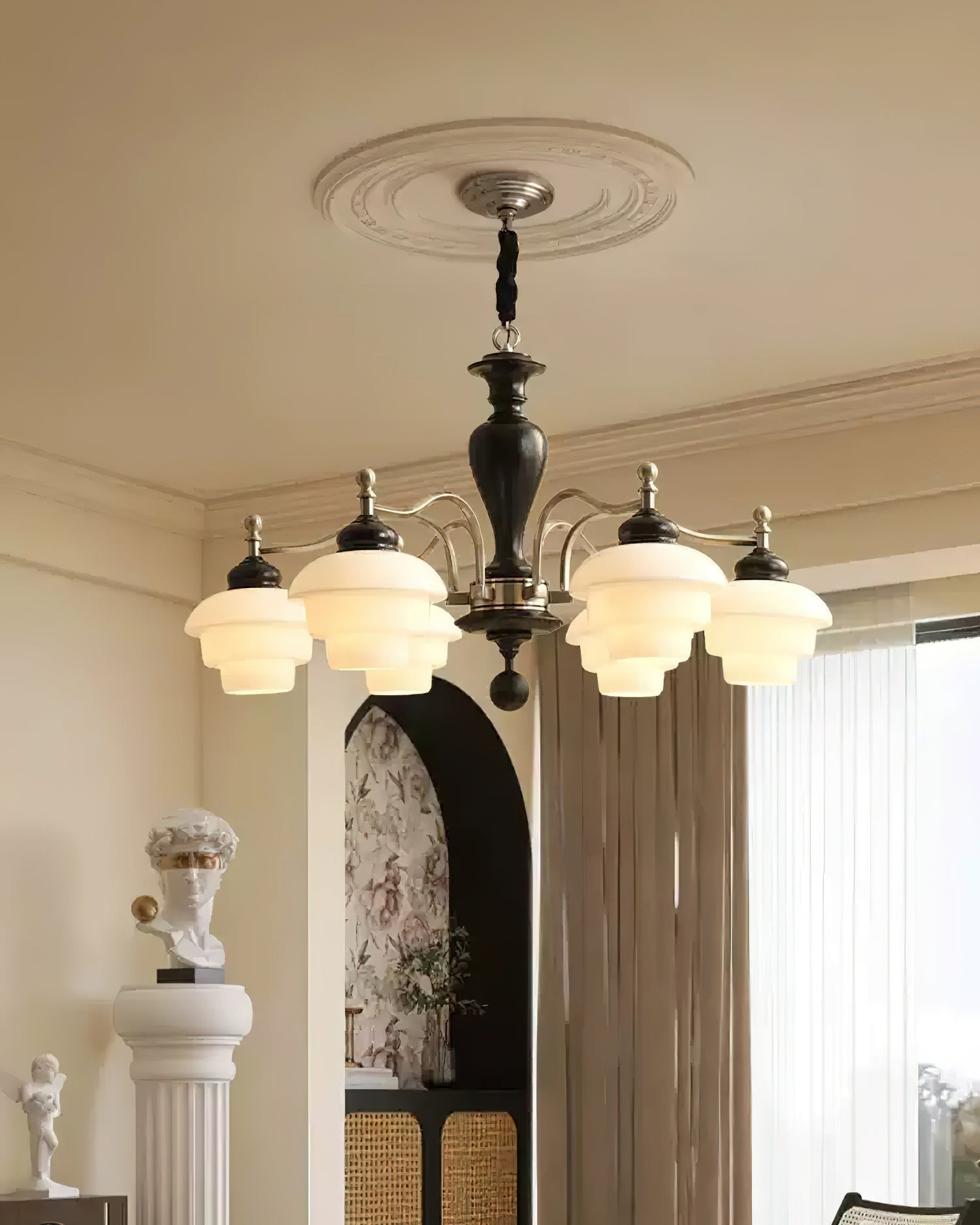 Hovian Wooden Chandelier - Letslighting
