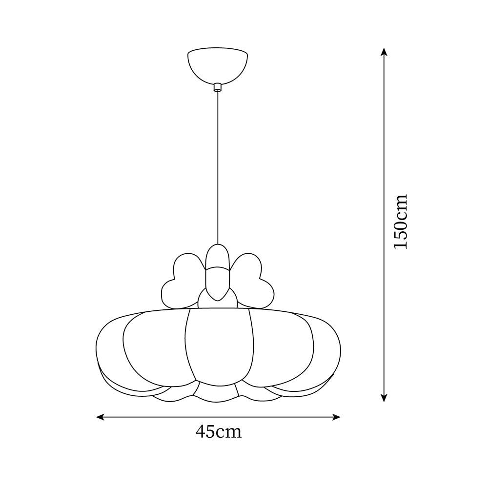 Minnie Pendant Lamp Heart Scallop Shade - Letslighting