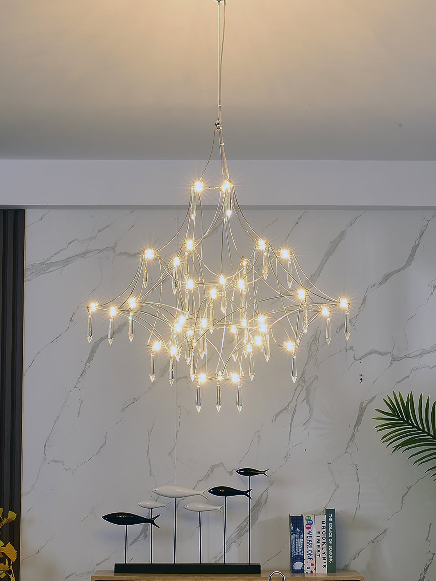 Allaeira Postmodern Luxury Crystal Chandelier - Lamp Copper