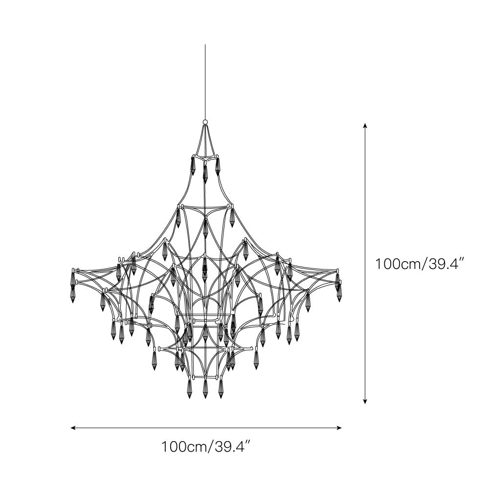 Allaeira Postmodern Luxury Crystal Chandelier - Lamp Copper