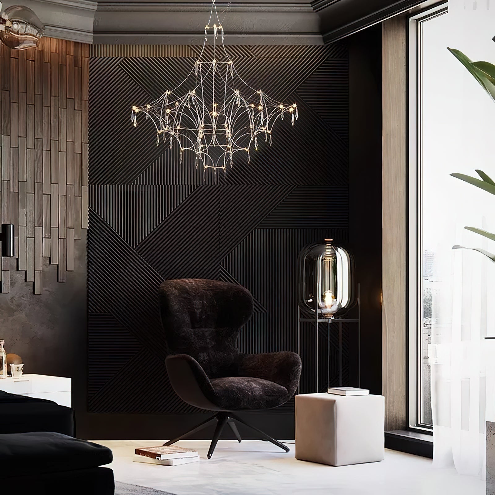 Allaeira Postmodern Luxury Crystal Chandelier - Lamp Copper