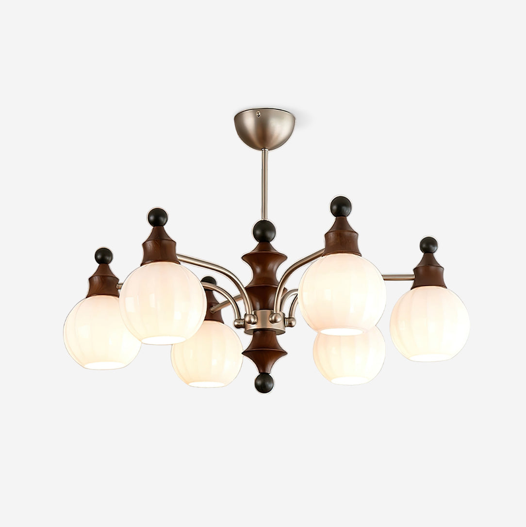 Mirena Chandelier Glass Orb Bronze - Letslighting