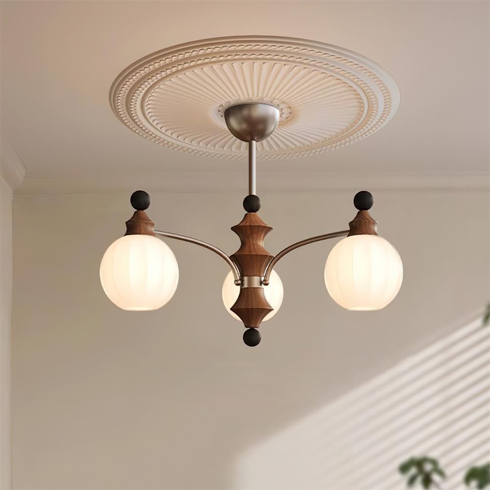 Mirena Chandelier Glass Orb Bronze - Letslighting