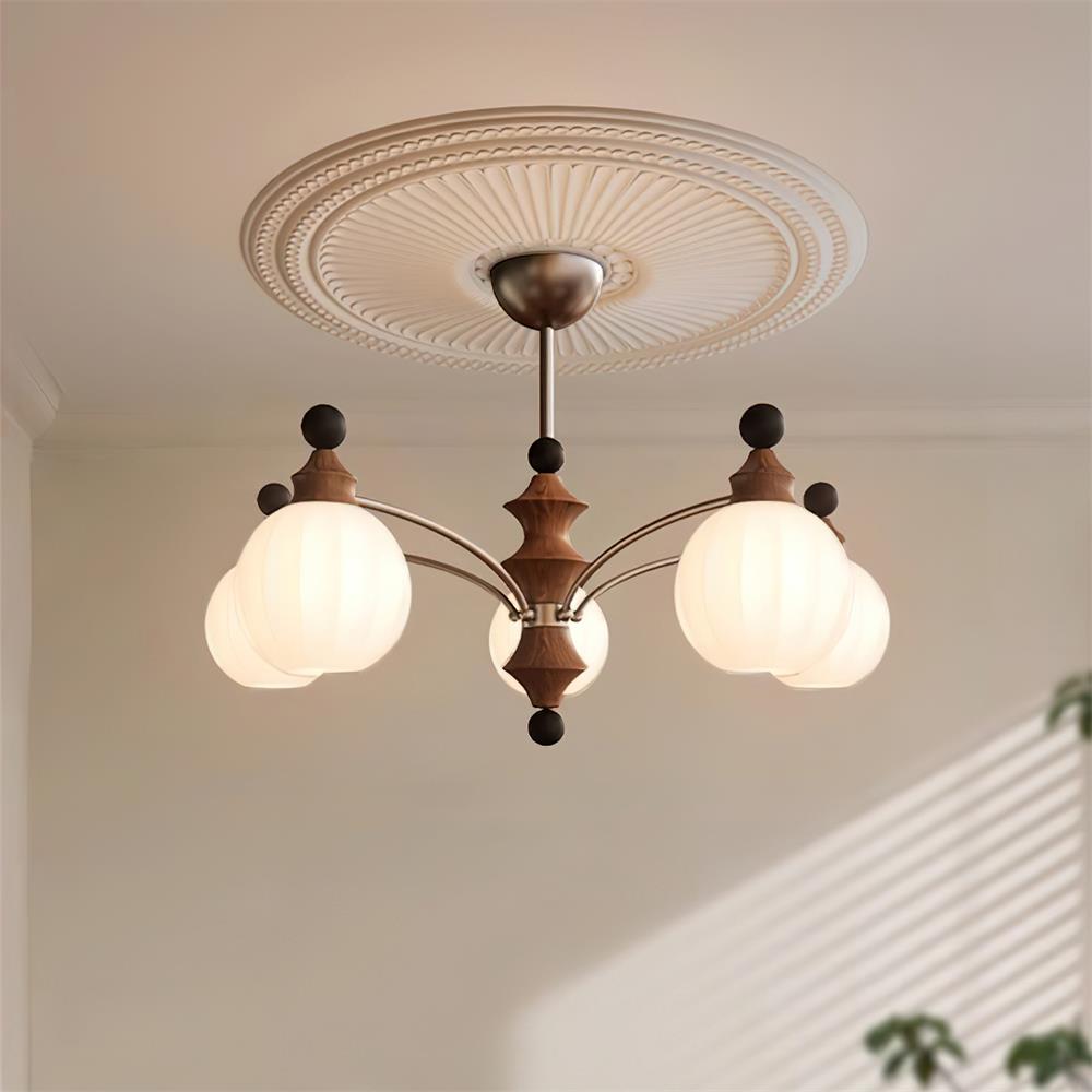 Mirena Chandelier Glass Orb Bronze - Letslighting