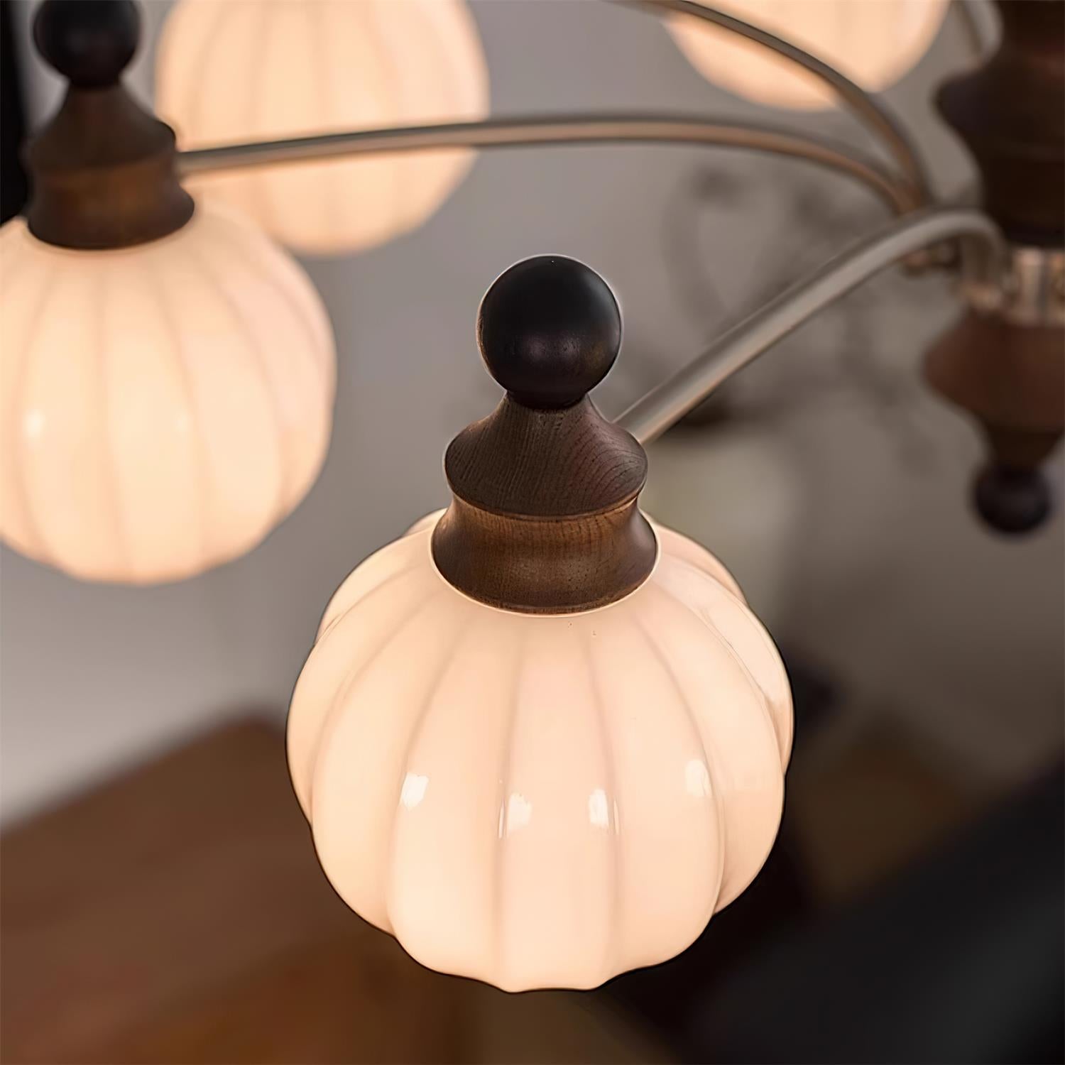 Mirena Chandelier Glass Orb Bronze - Letslighting