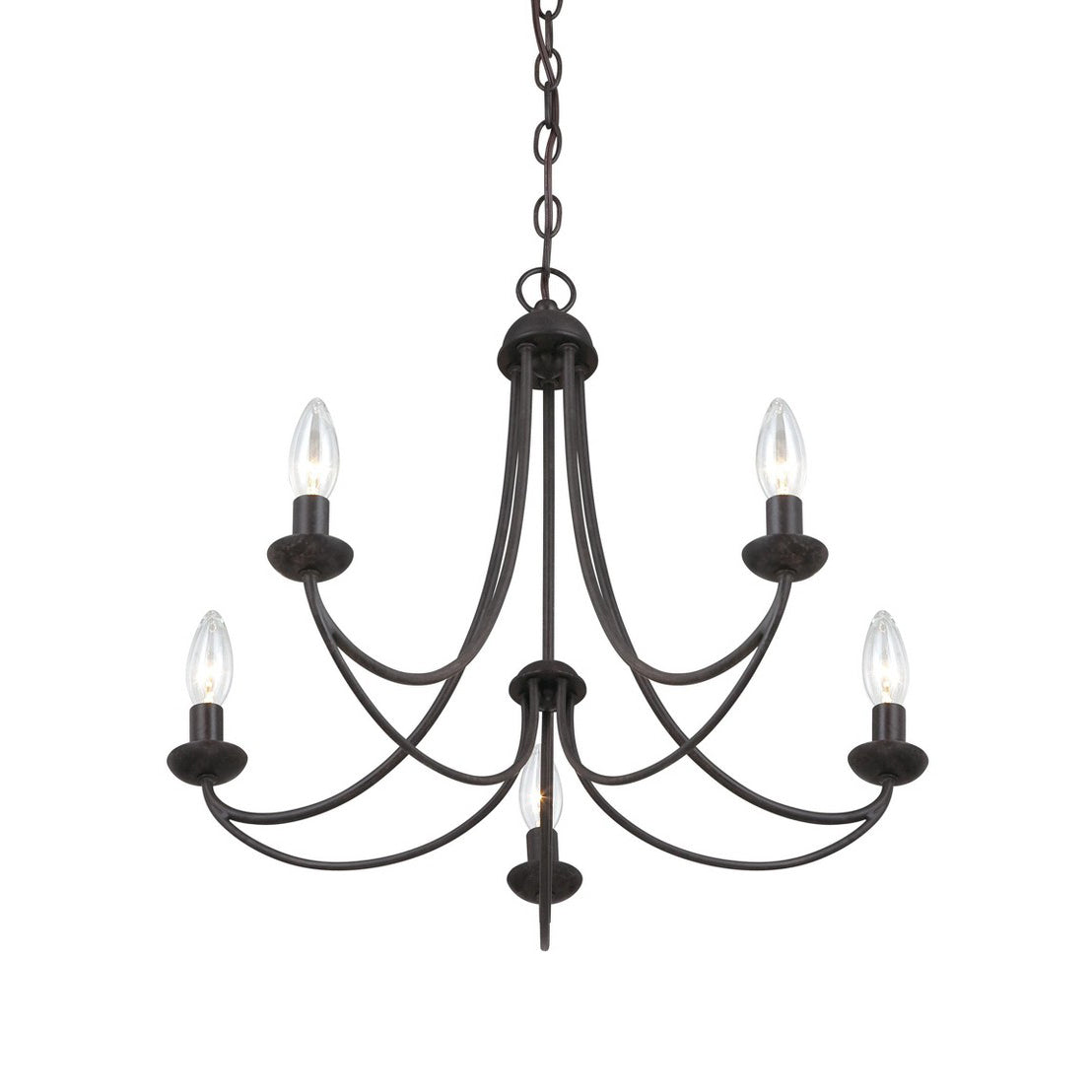Cotalor Vintage Industrial Metal Chandelier - Lamp Copper